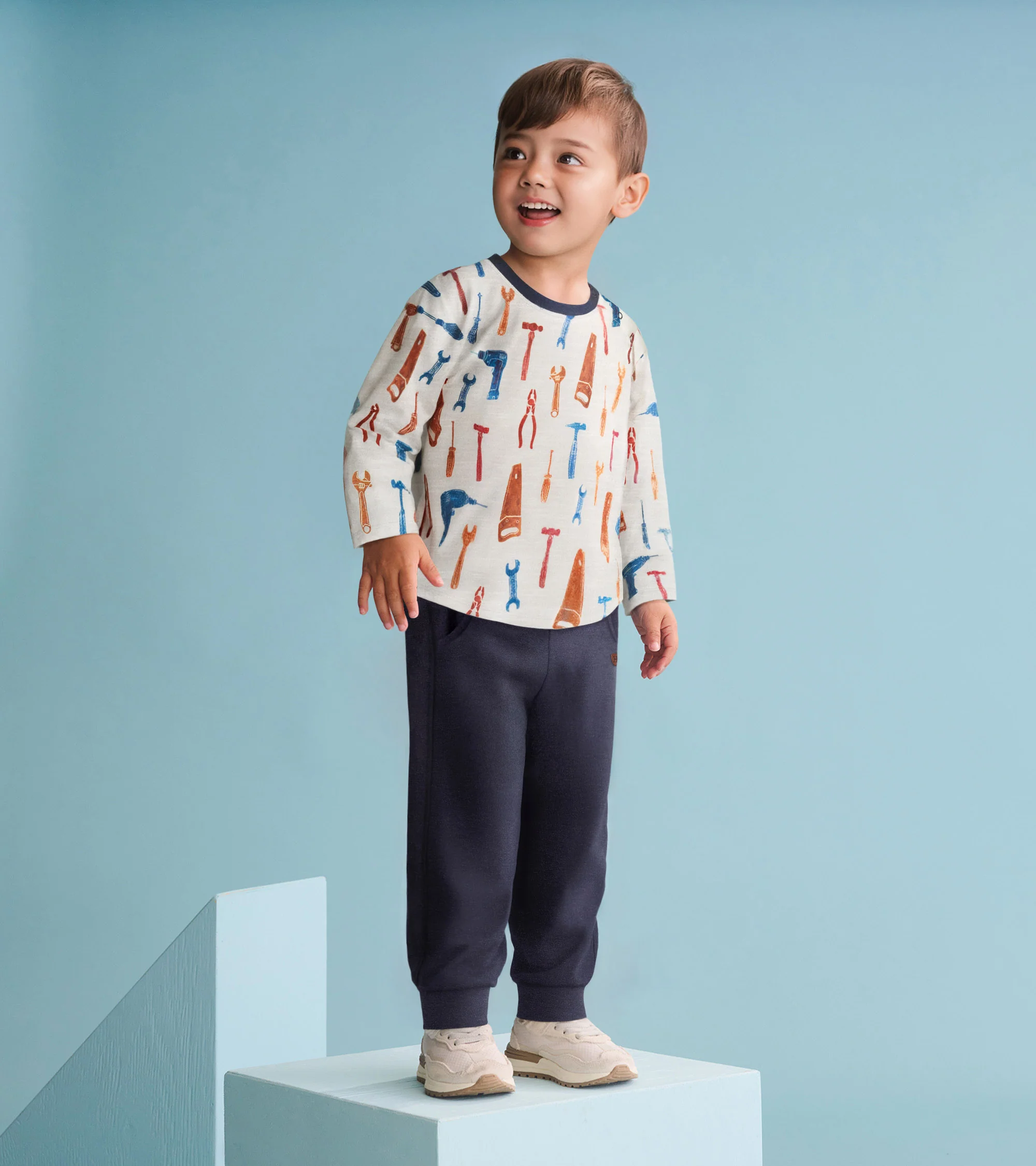 Baby & Toddler Boys Handy Man Graphic Lounge Set - Image 2