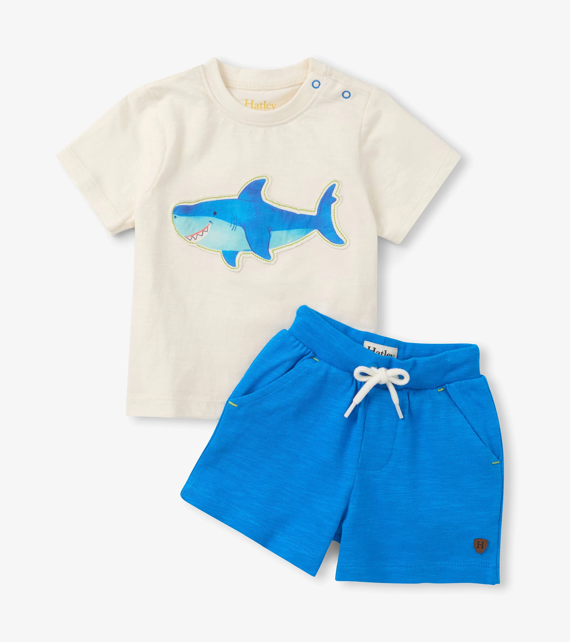 Baby & Toddler Boys Happy Shark T-Shirt & Shorts Set
