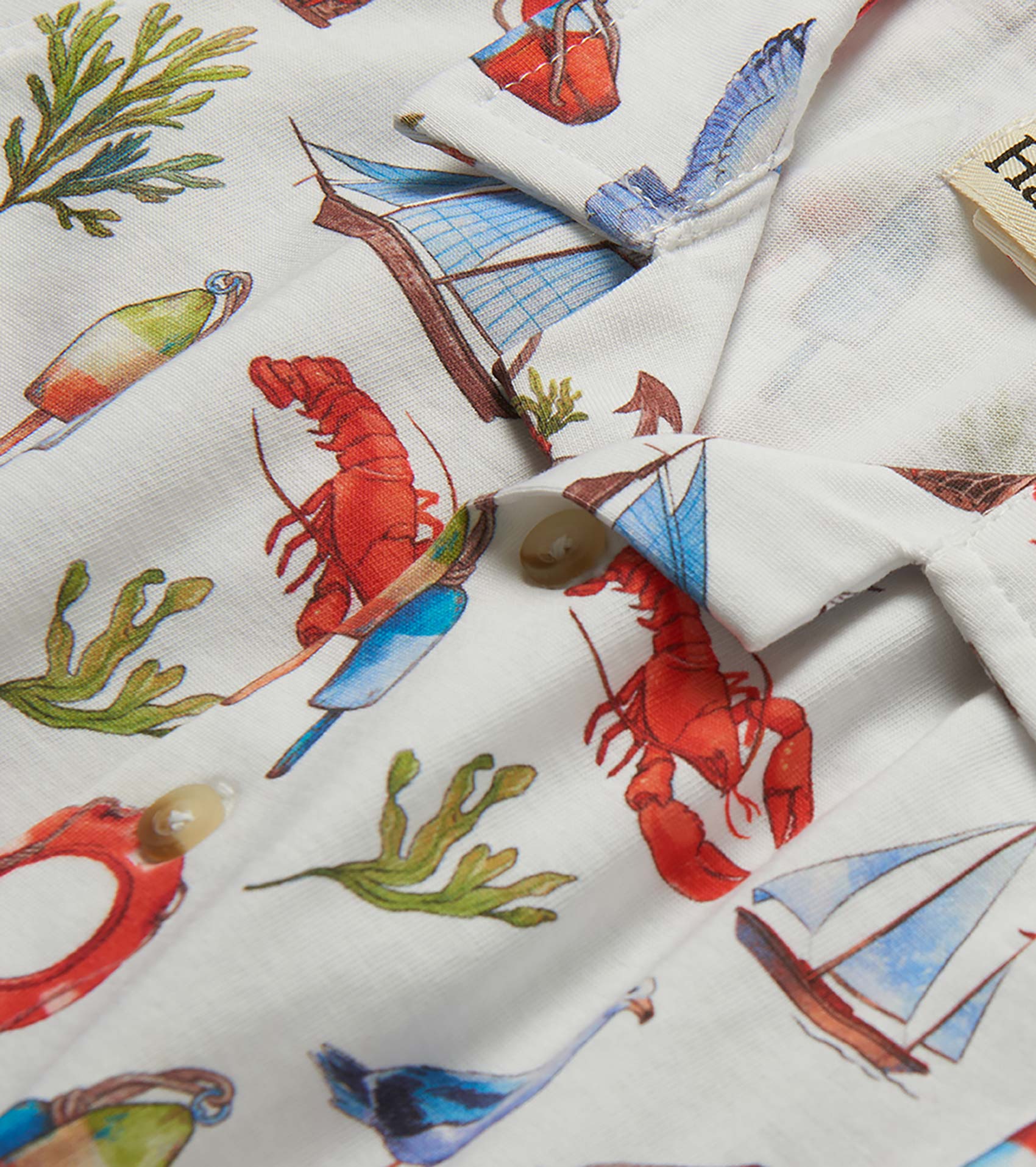 Baby & Toddler Boys Painted Seascape Jersey Button Down - Image 3