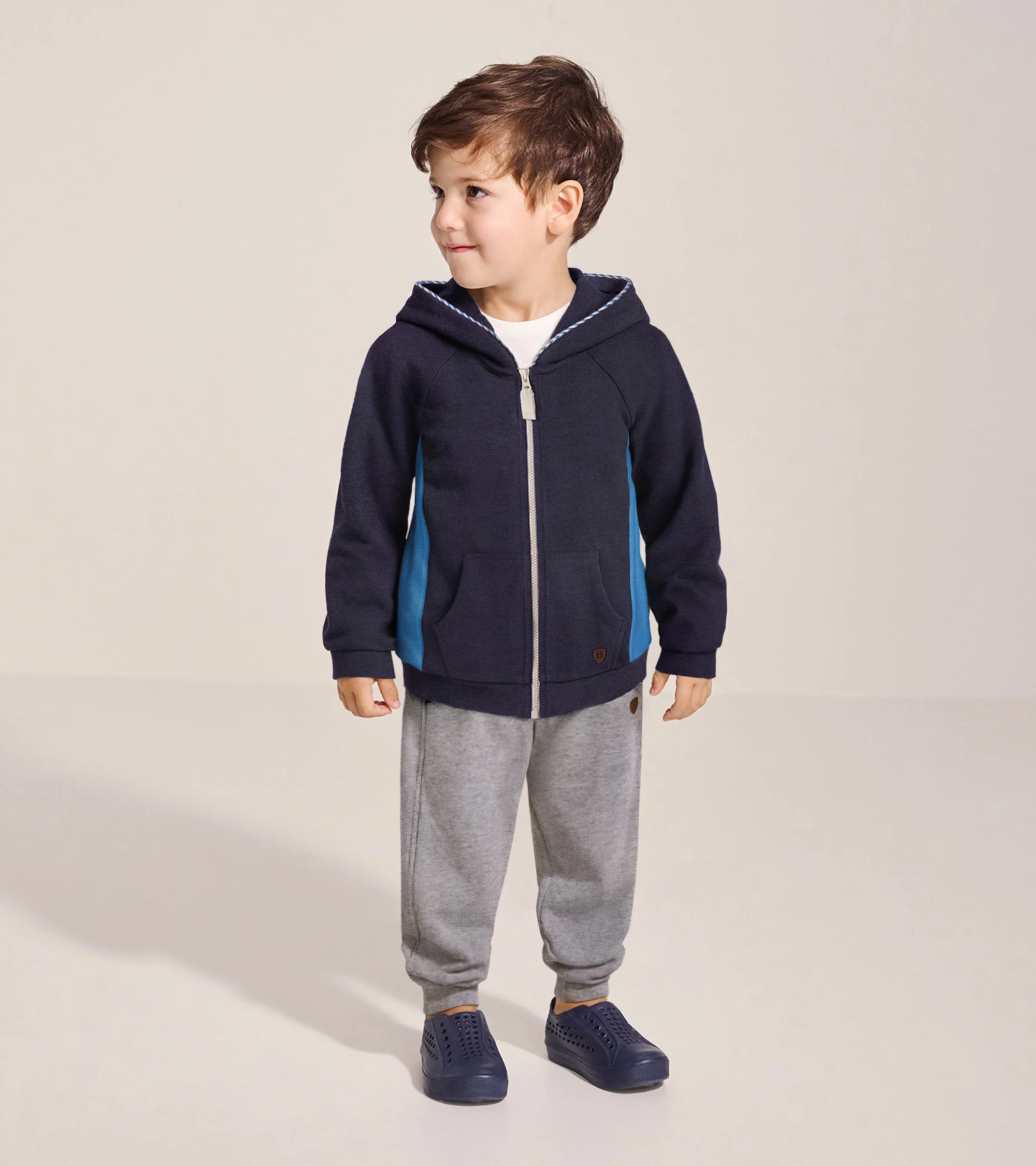 Baby & Toddler Boys Patriot Blue Melange Zip-Up Hoodie - Image 2