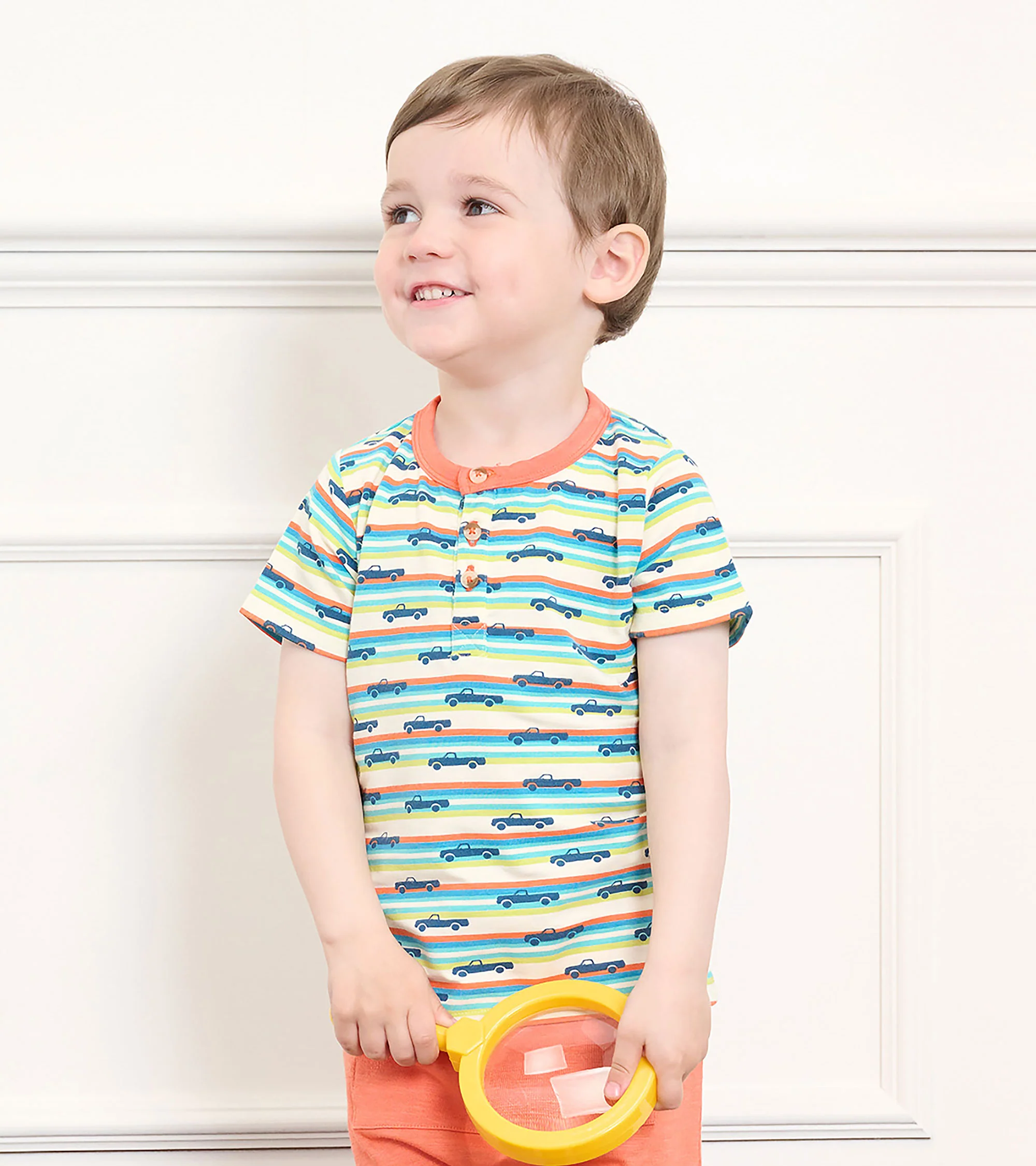 Baby & Toddler Boys Pick Up Truck Bamboo Henley - Image 2