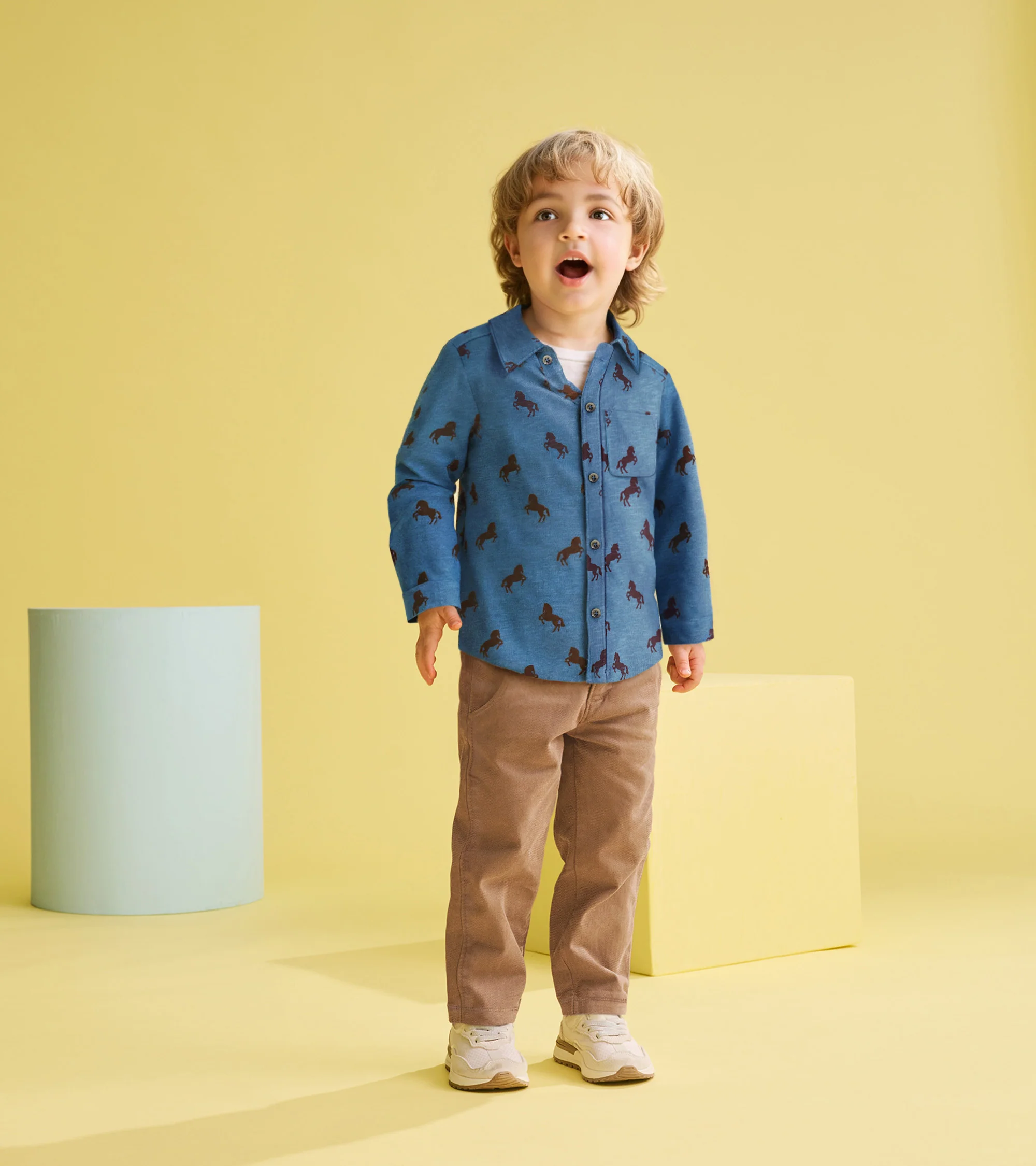 Baby & Toddler Boys Ranch Horses Button Down Shirt - Image 2