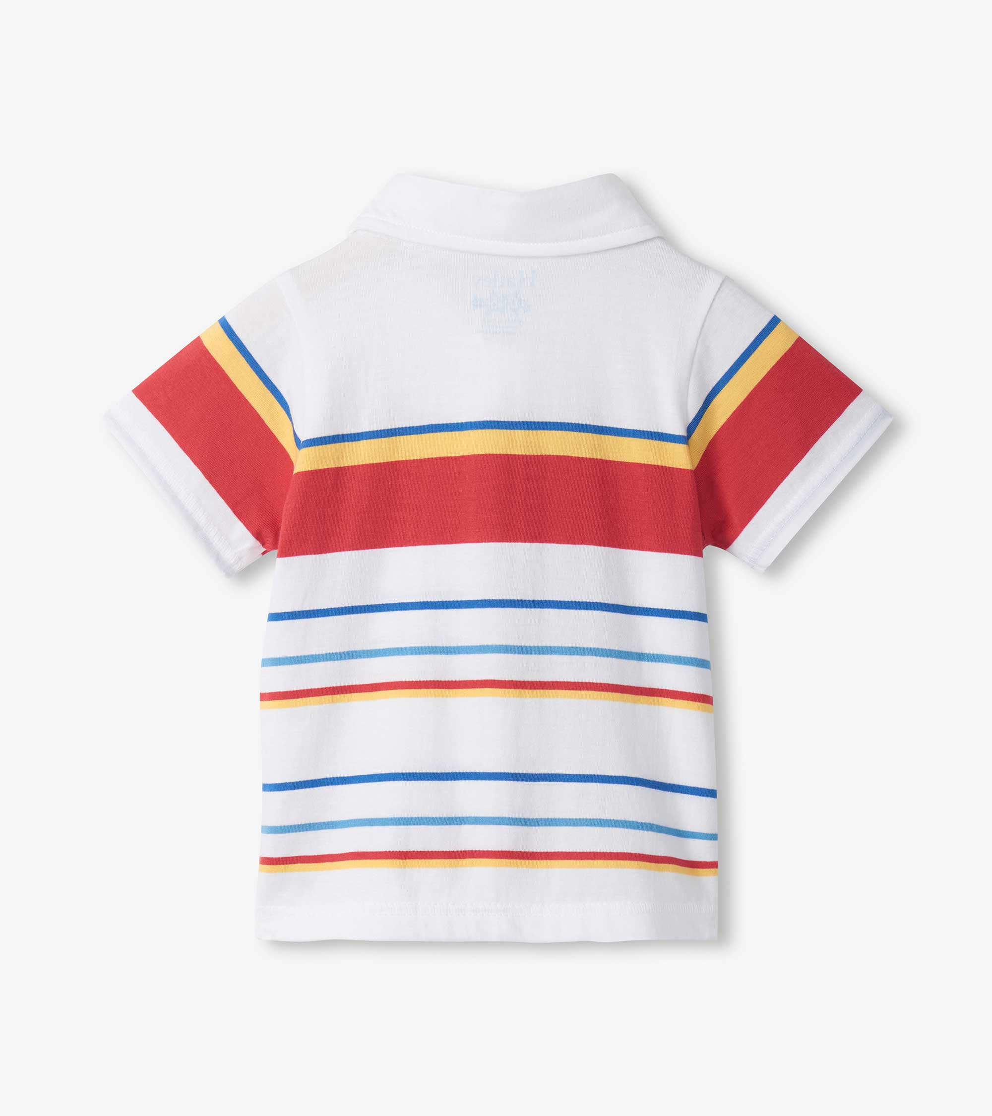 Baby & Toddler Boys Seascape Stripes Peached Jersey Polo T-Shirt - Image 2
