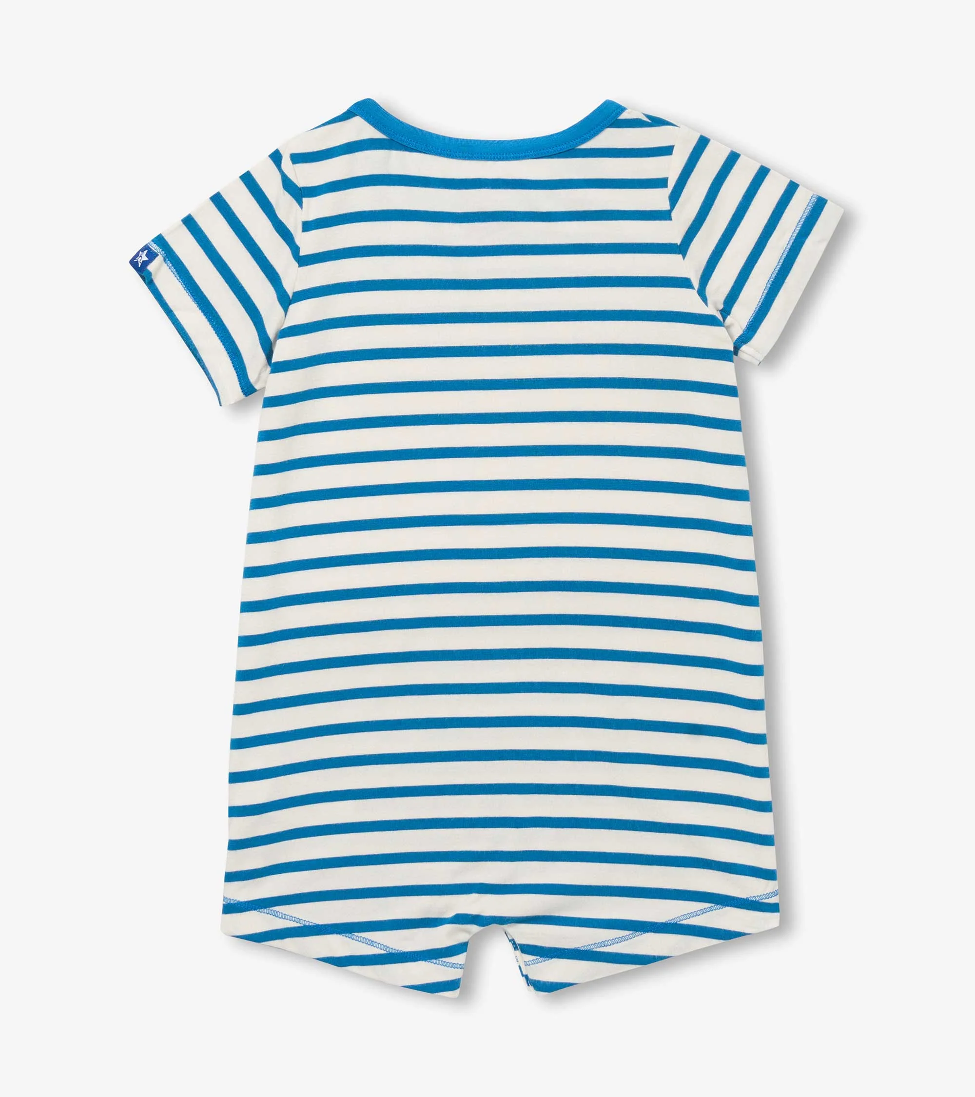 Baby & Toddler Boys Shark Stripes Bamboo Romper - Image 2