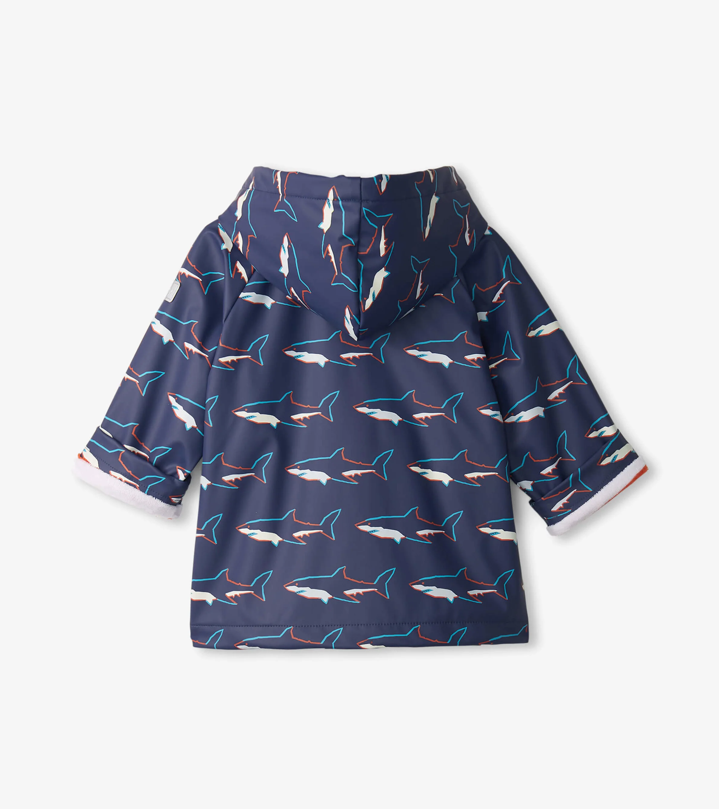 Baby & Toddler Boys Sharks Button-Up Rain Jacket - Image 4