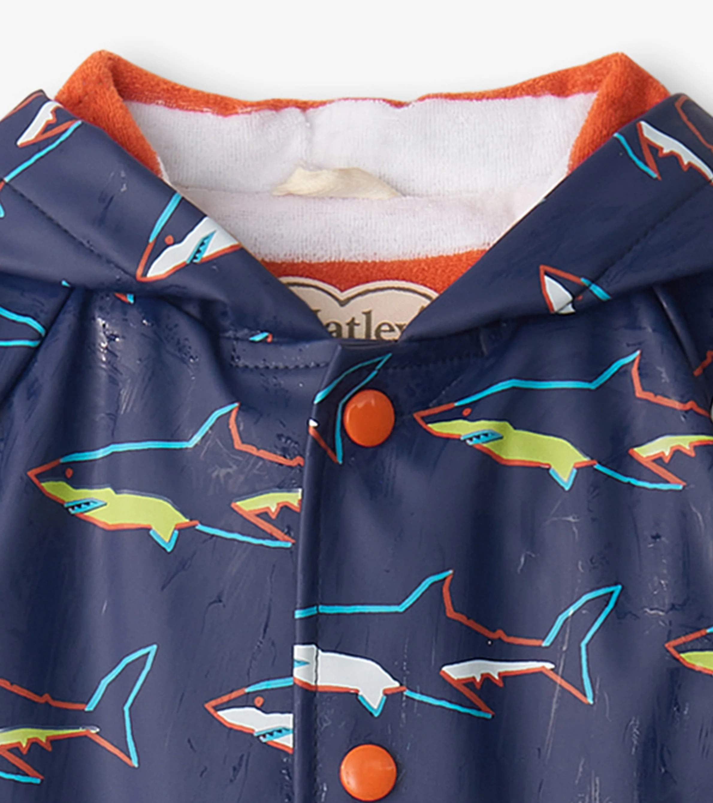 Baby & Toddler Boys Sharks Button-Up Rain Jacket - Image 5