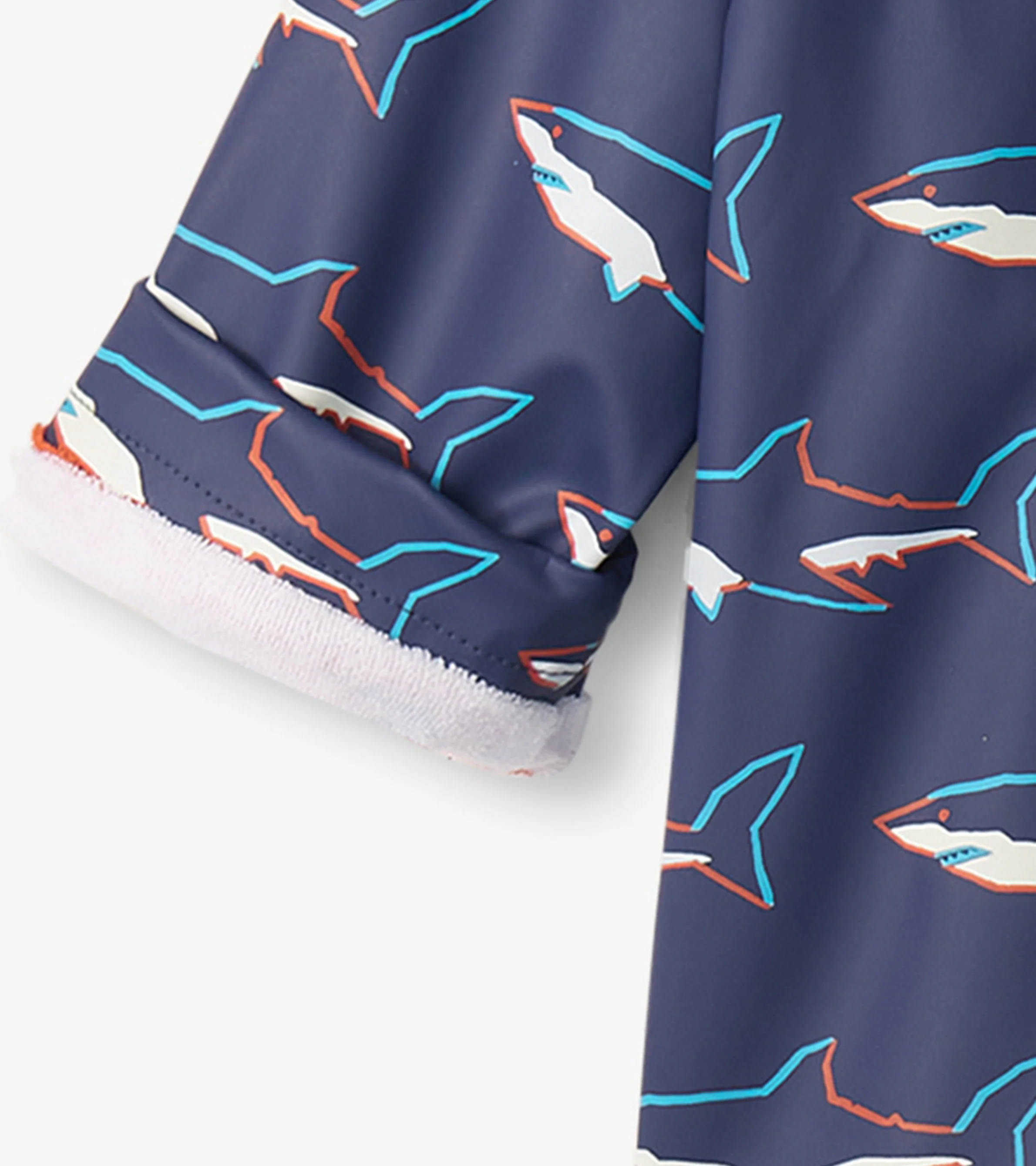 Baby & Toddler Boys Sharks Button-Up Rain Jacket - Image 6