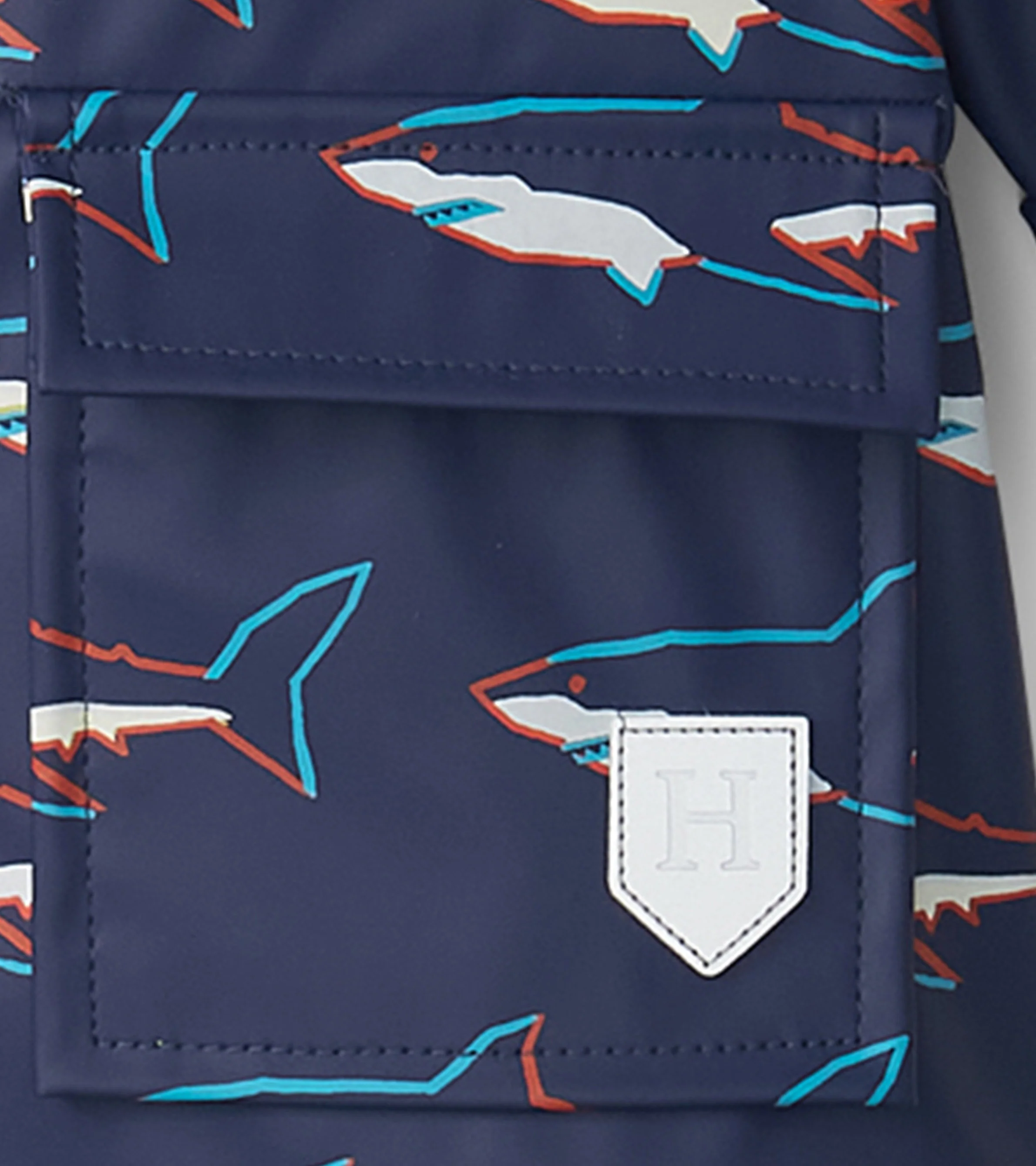 Baby & Toddler Boys Sharks Button-Up Rain Jacket - Image 7