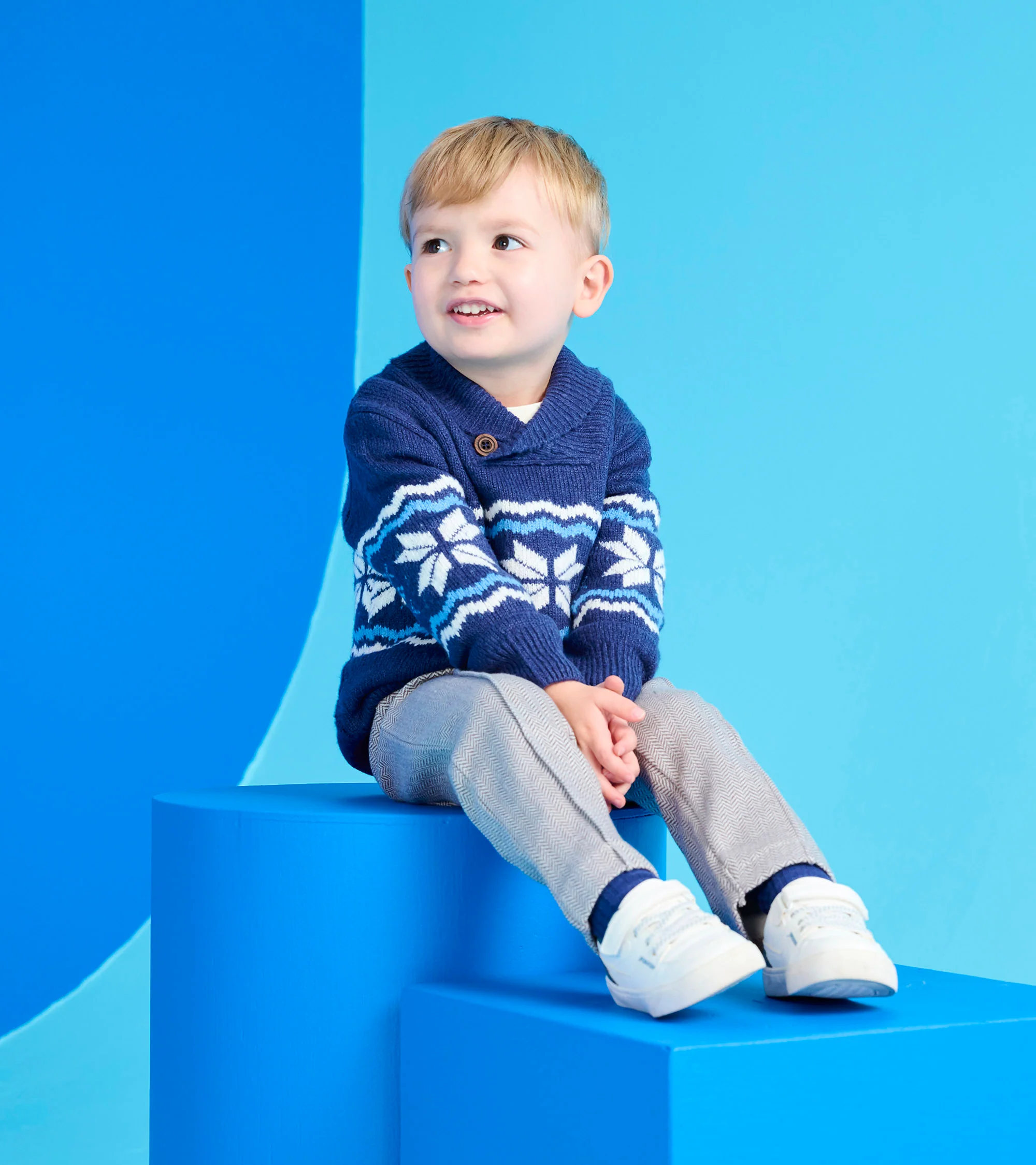 Baby & Toddler Boys Snowflake Pull Over Sweater - Image 2