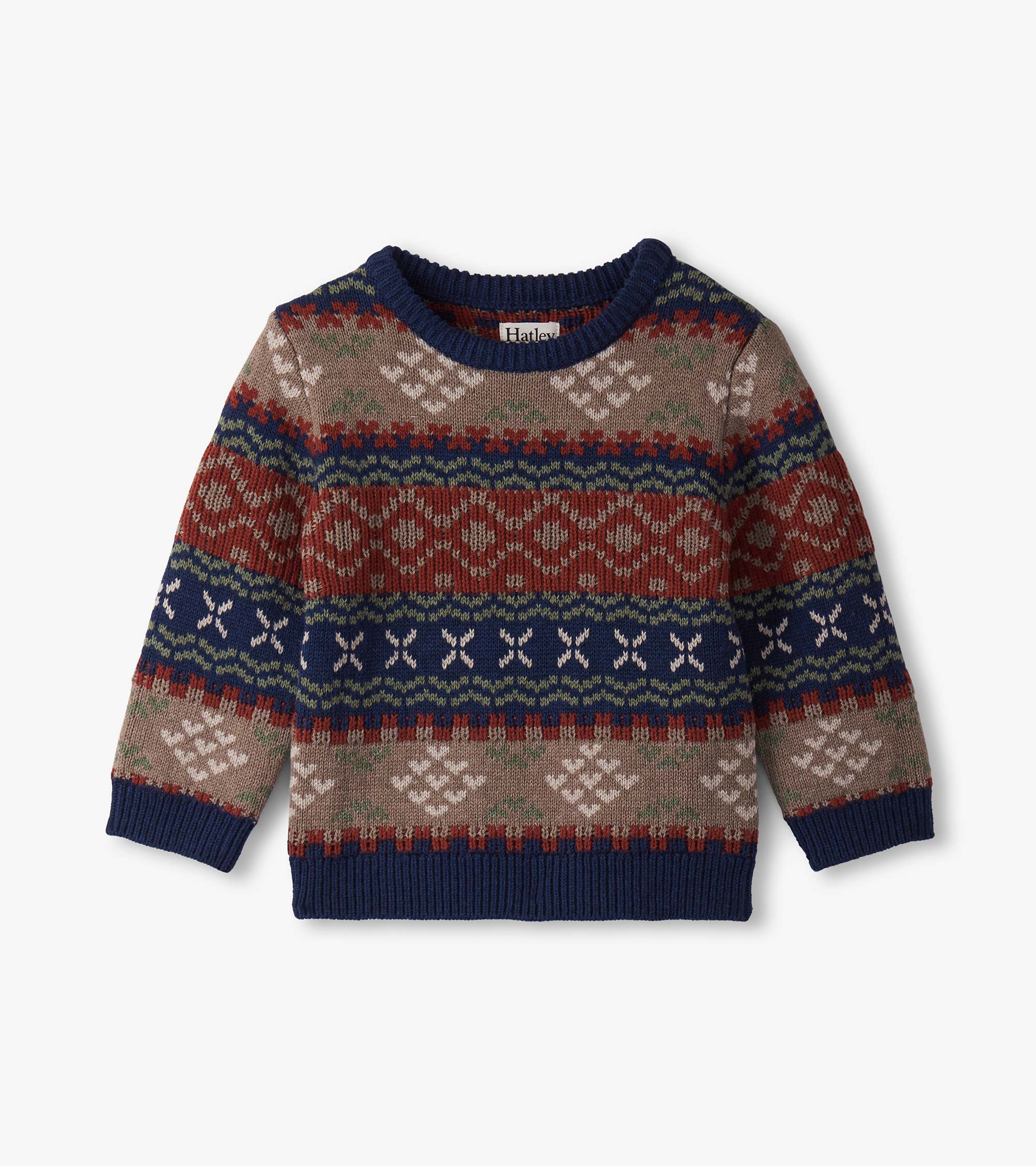 Baby & Toddler Boys Vintage Fair Isle Crew Neck Sweater