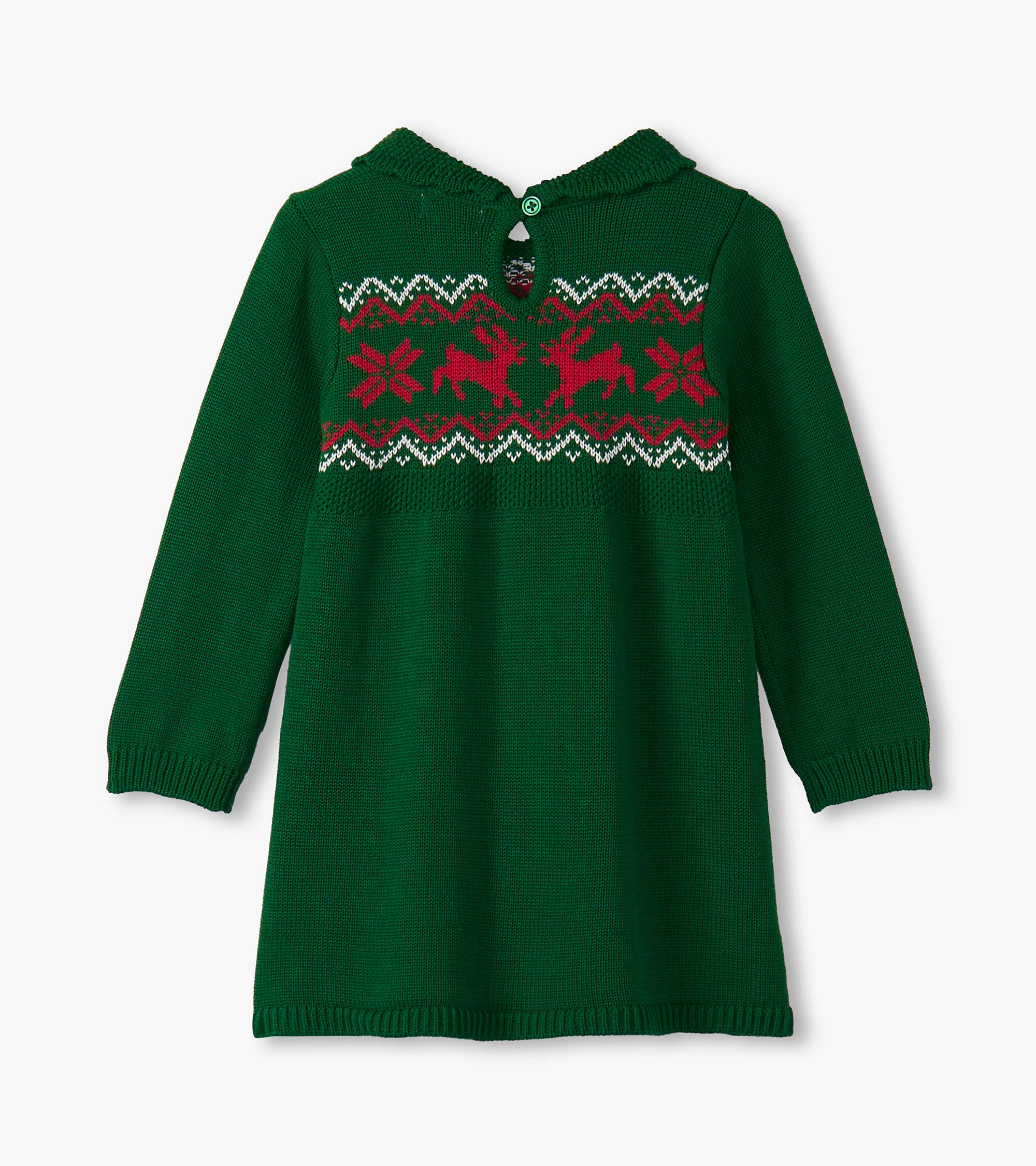 Baby & Toddler Girls Eden Green Cable Knit Sweater Dress - Image 2