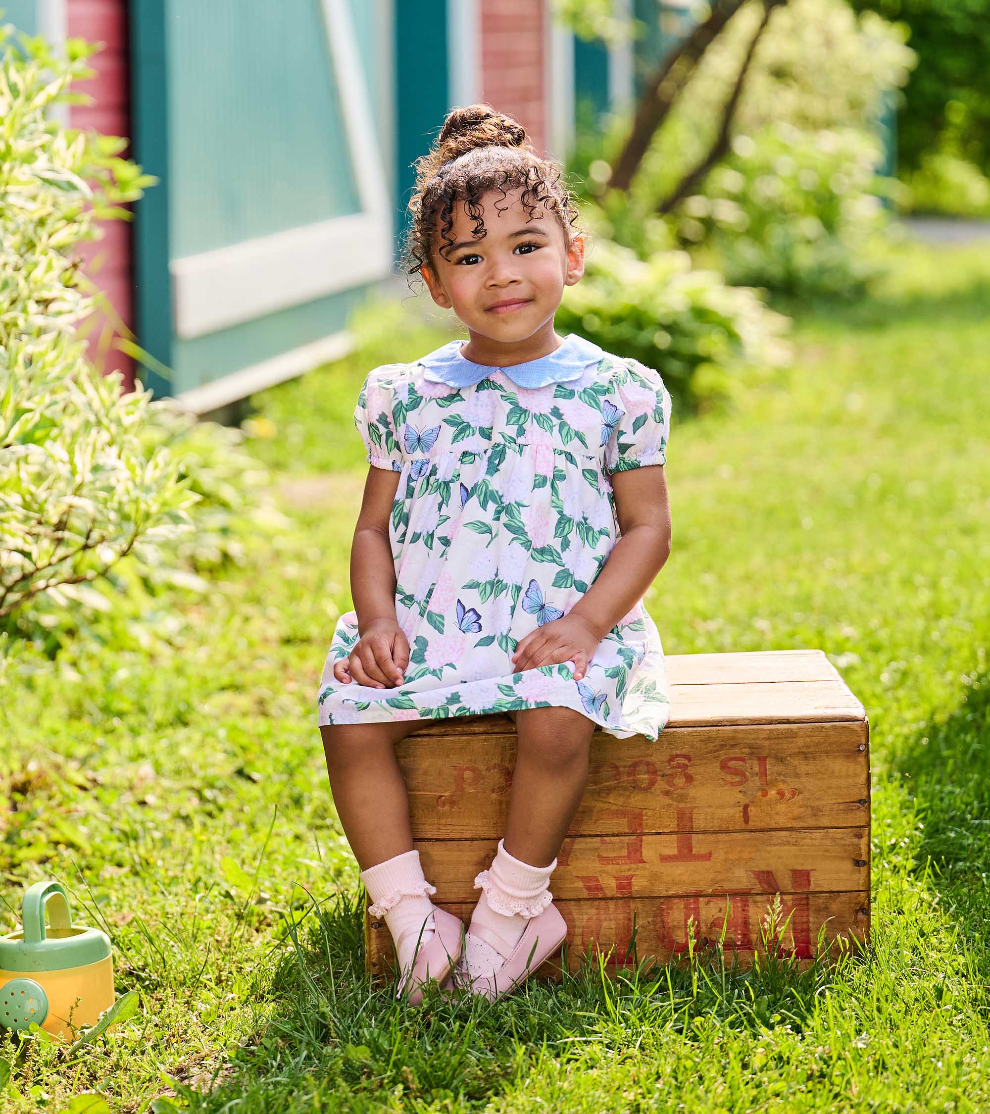 Baby & Toddler Girls Enchanted Garden Woven Collar Dress - Image 3