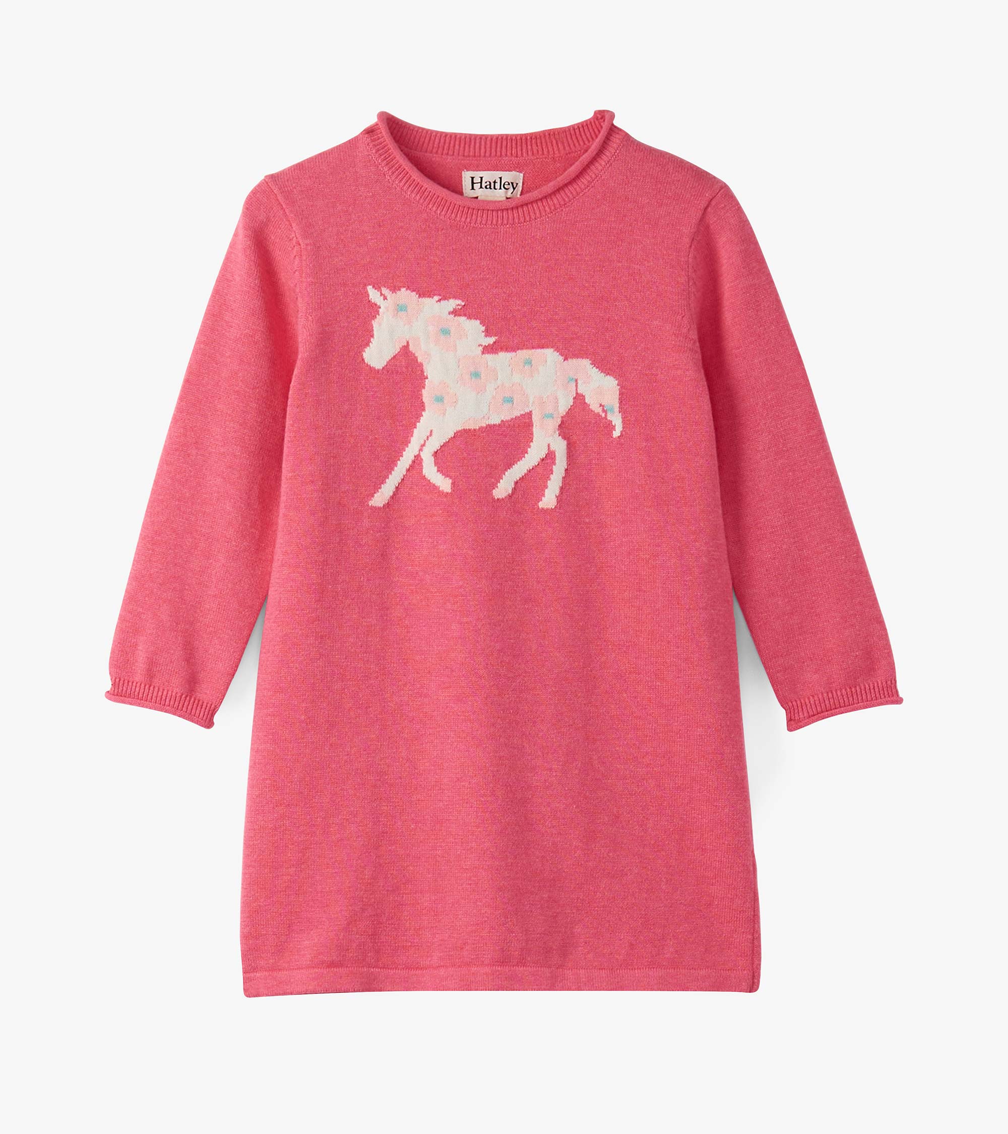 Baby & Toddler Girls Flower Horse Classic Sweater Dress