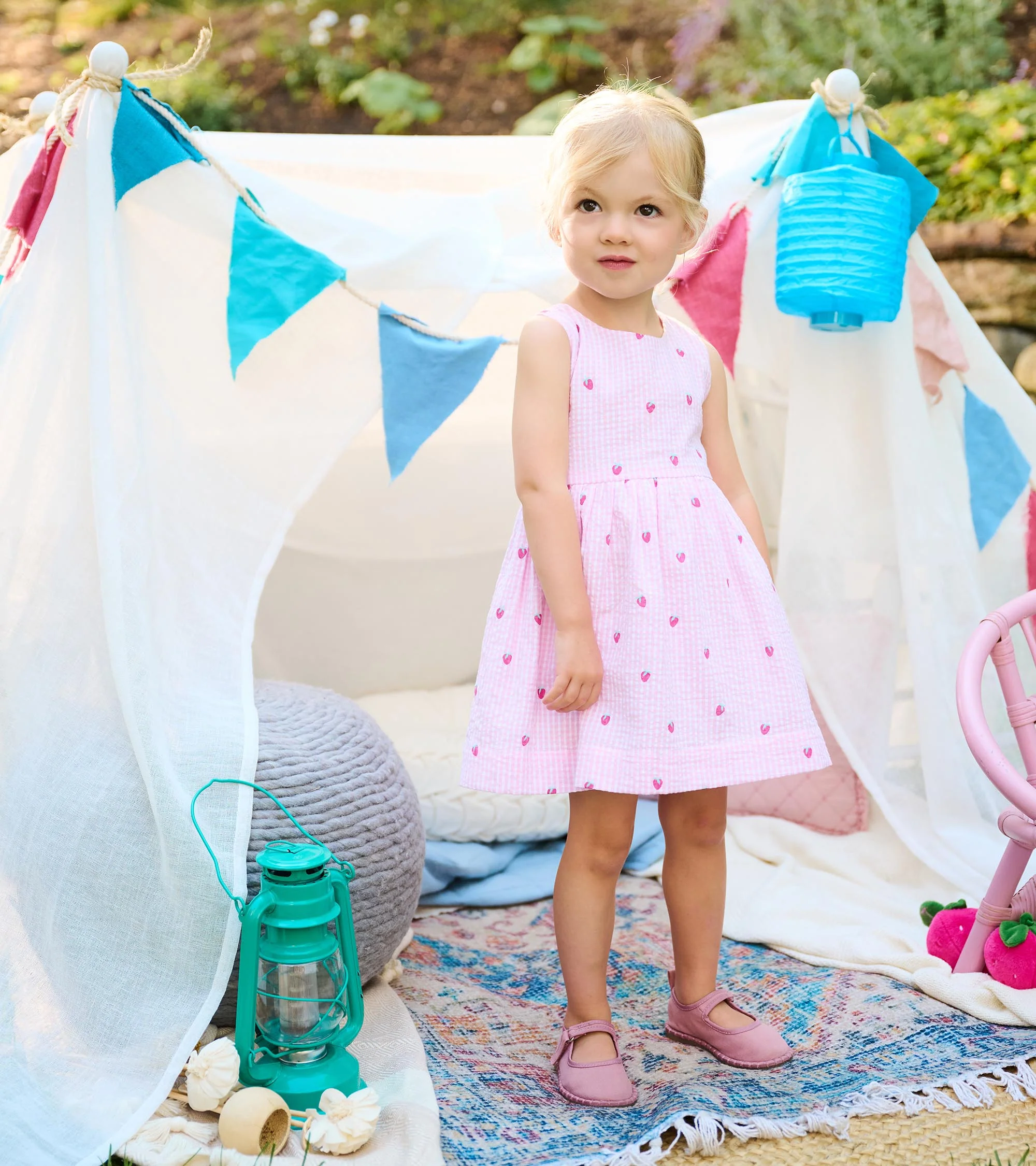 Baby & Toddler Girls Gingham Berries Party Dress