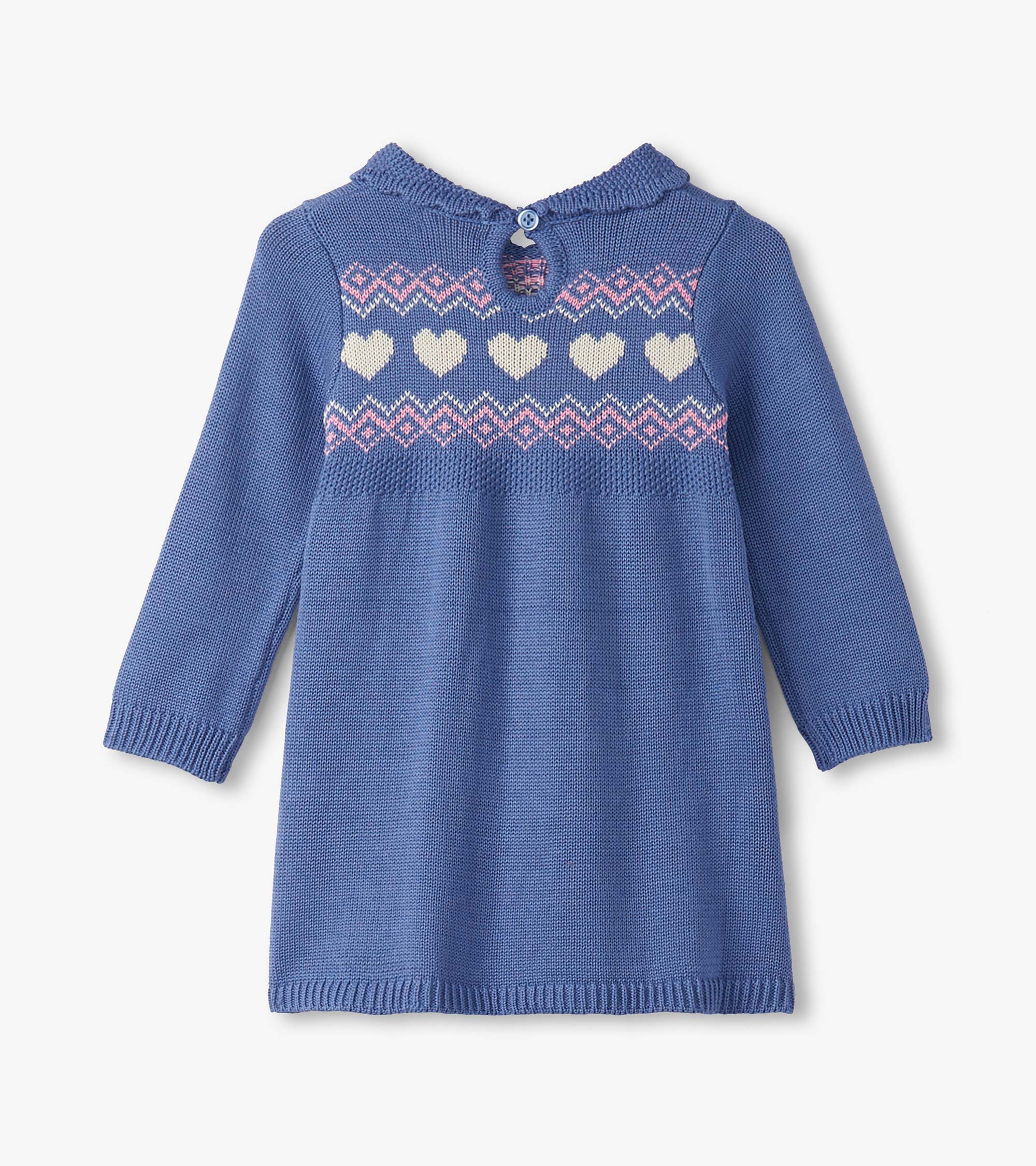 Baby & Toddler Girls Hearts Cable Knit Sweater Dress - Image 2