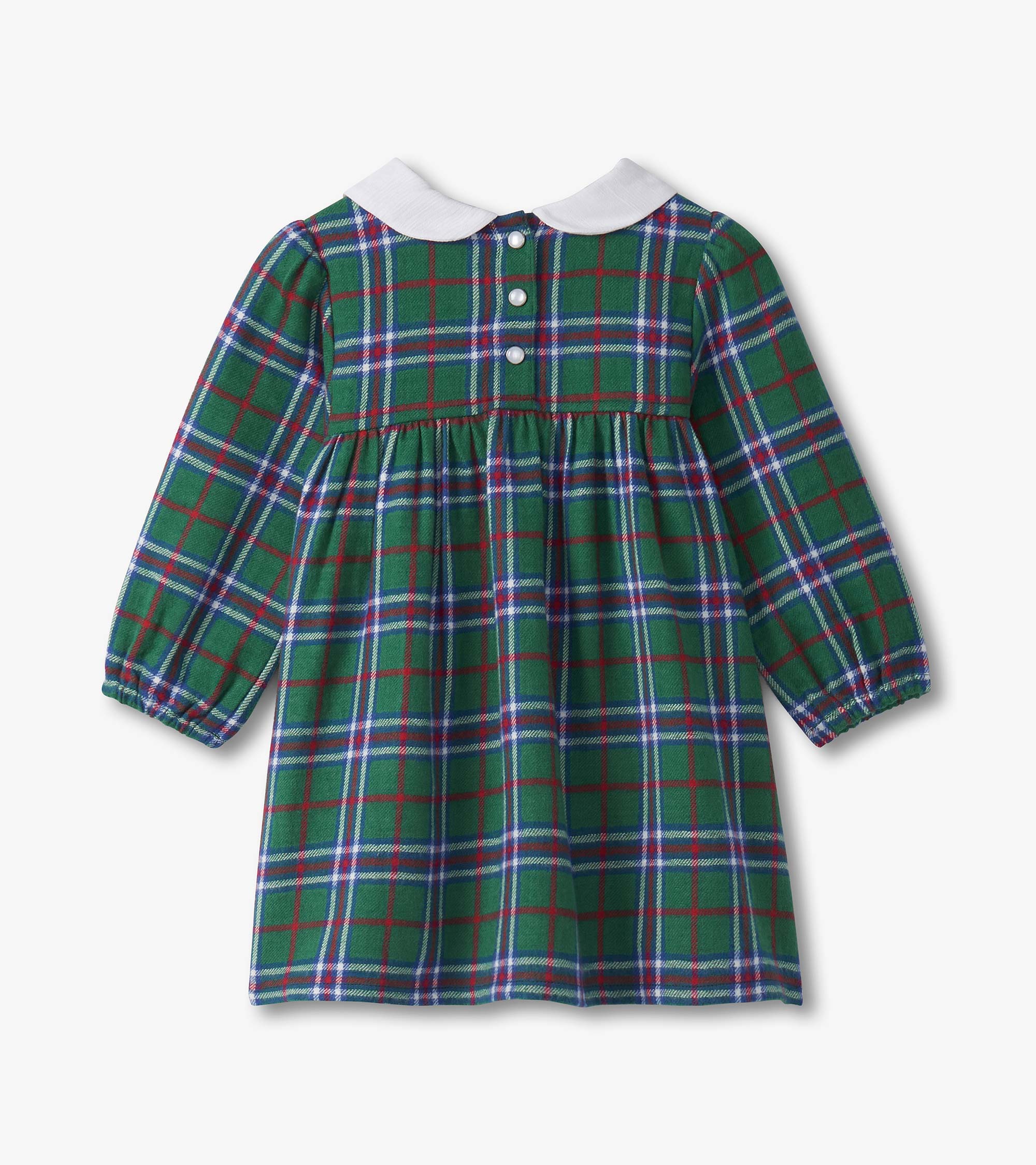 Baby & Toddler Girls Holiday Plaid Puff Sleeve Pinafore - Image 4