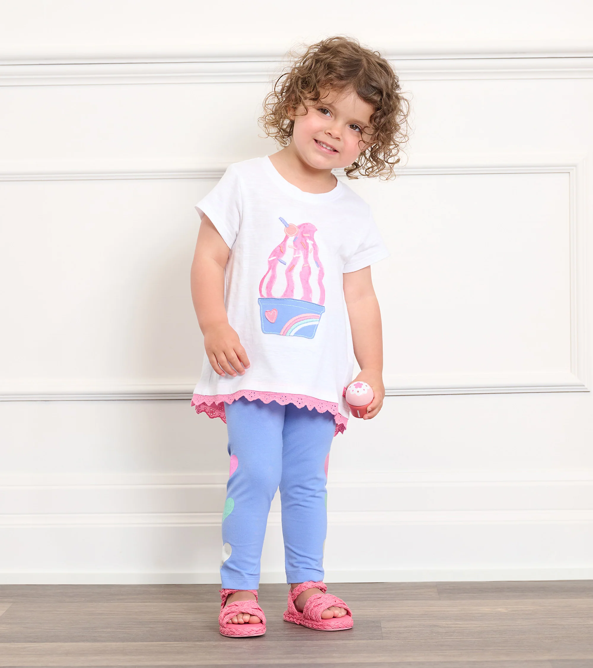 Baby & Toddler Girls Ice Cream Sundae Eyelet Trim T-Shirt - Image 4