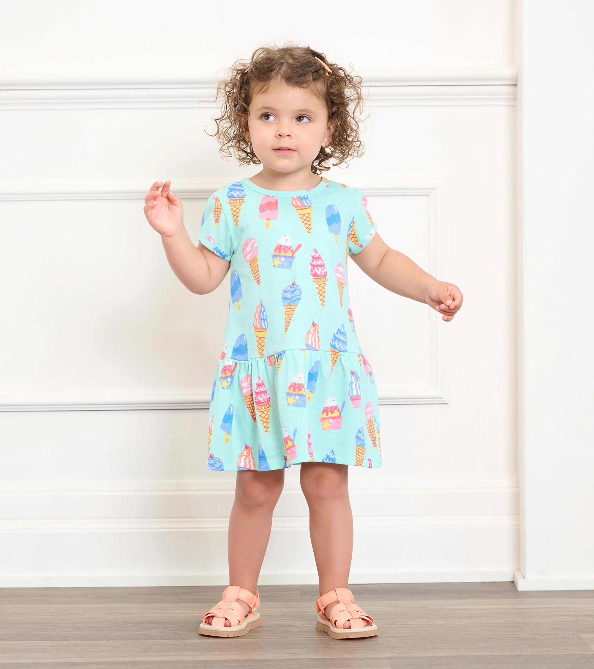 Baby & Toddler Girls Ice Cream Treats Gathered Dress - Image 2