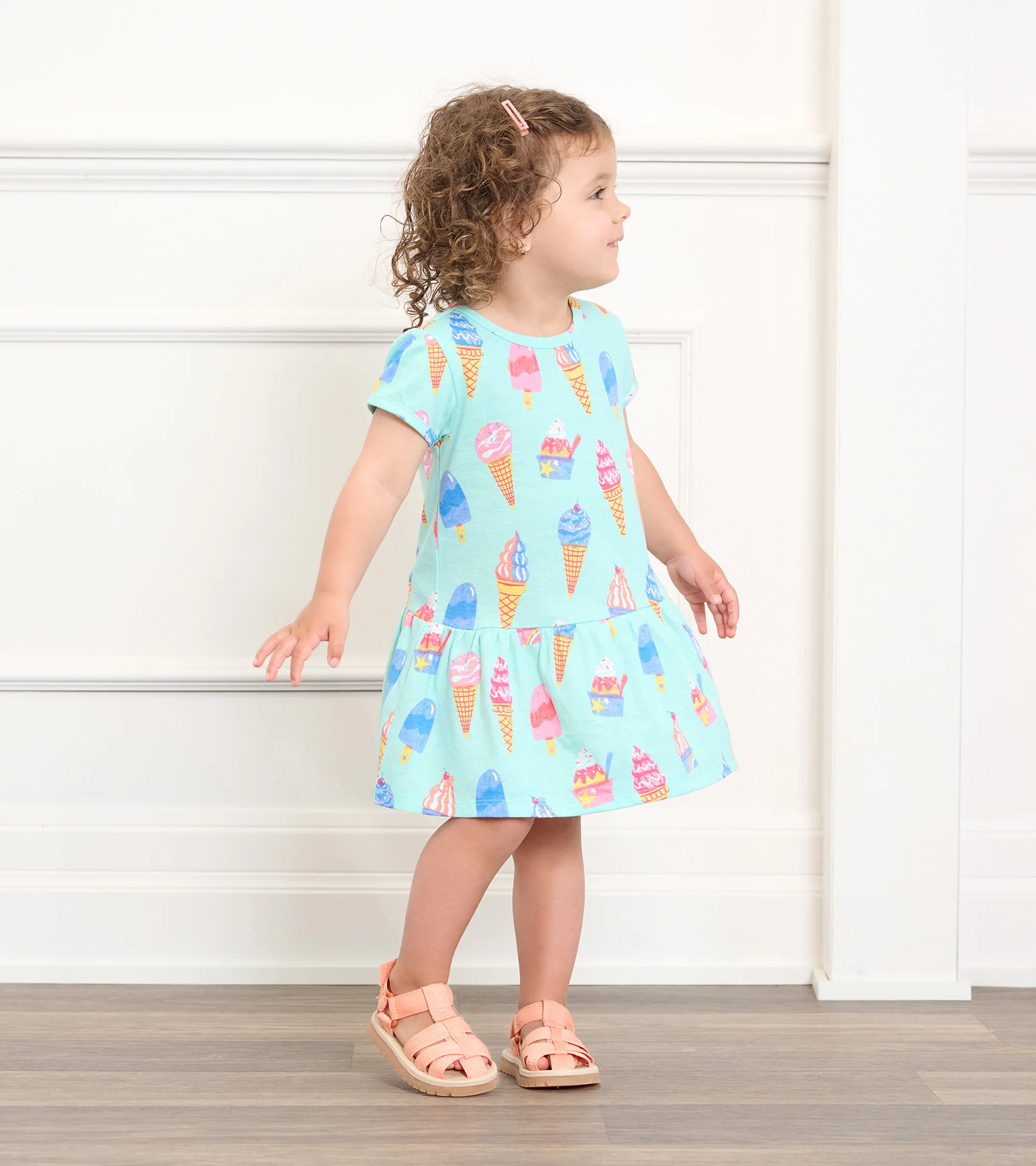 Baby & Toddler Girls Ice Cream Treats Gathered Dress - Image 4