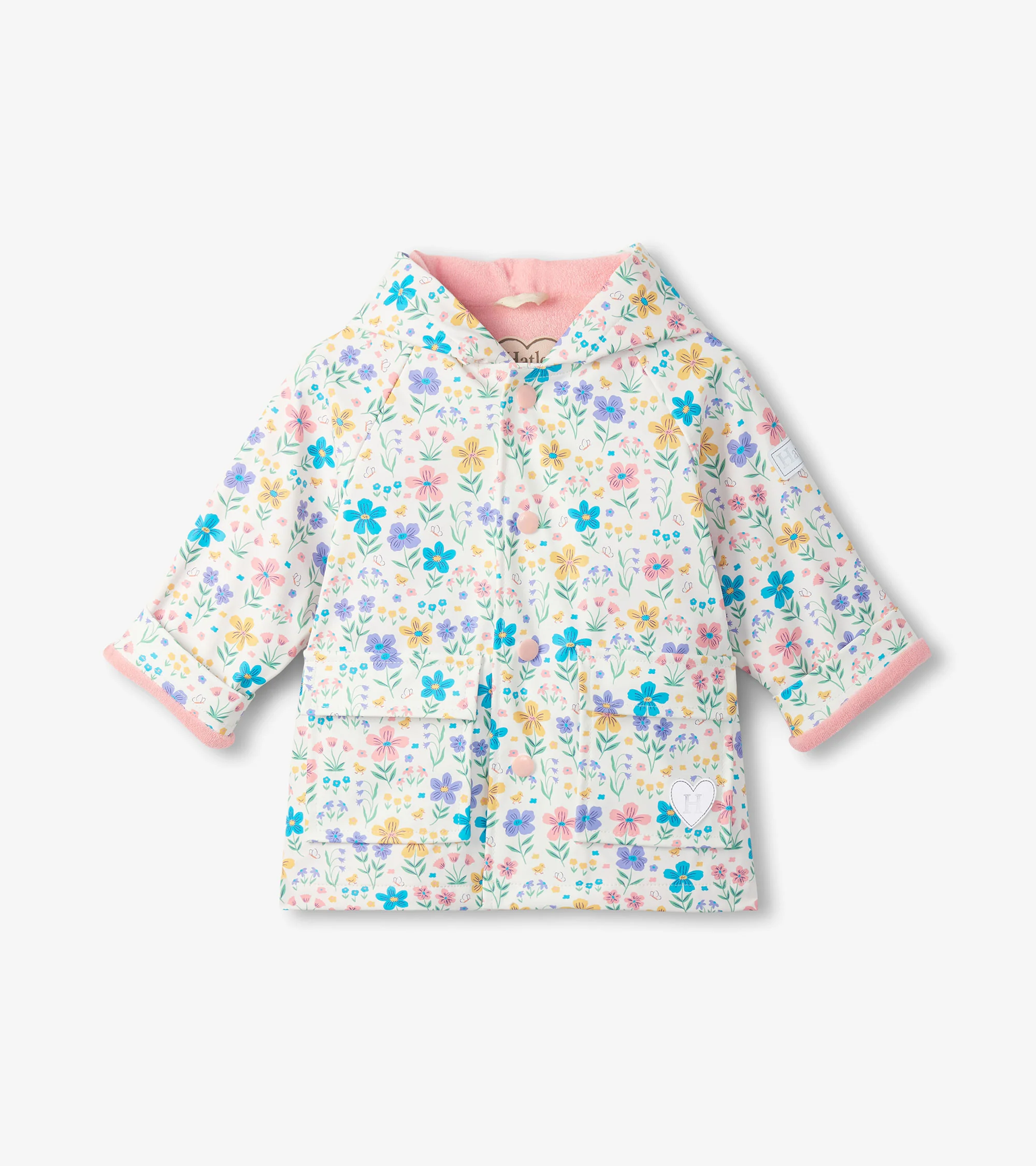 Baby & Toddler Girls Little Garden Chicks Button-Up Rain Jacket