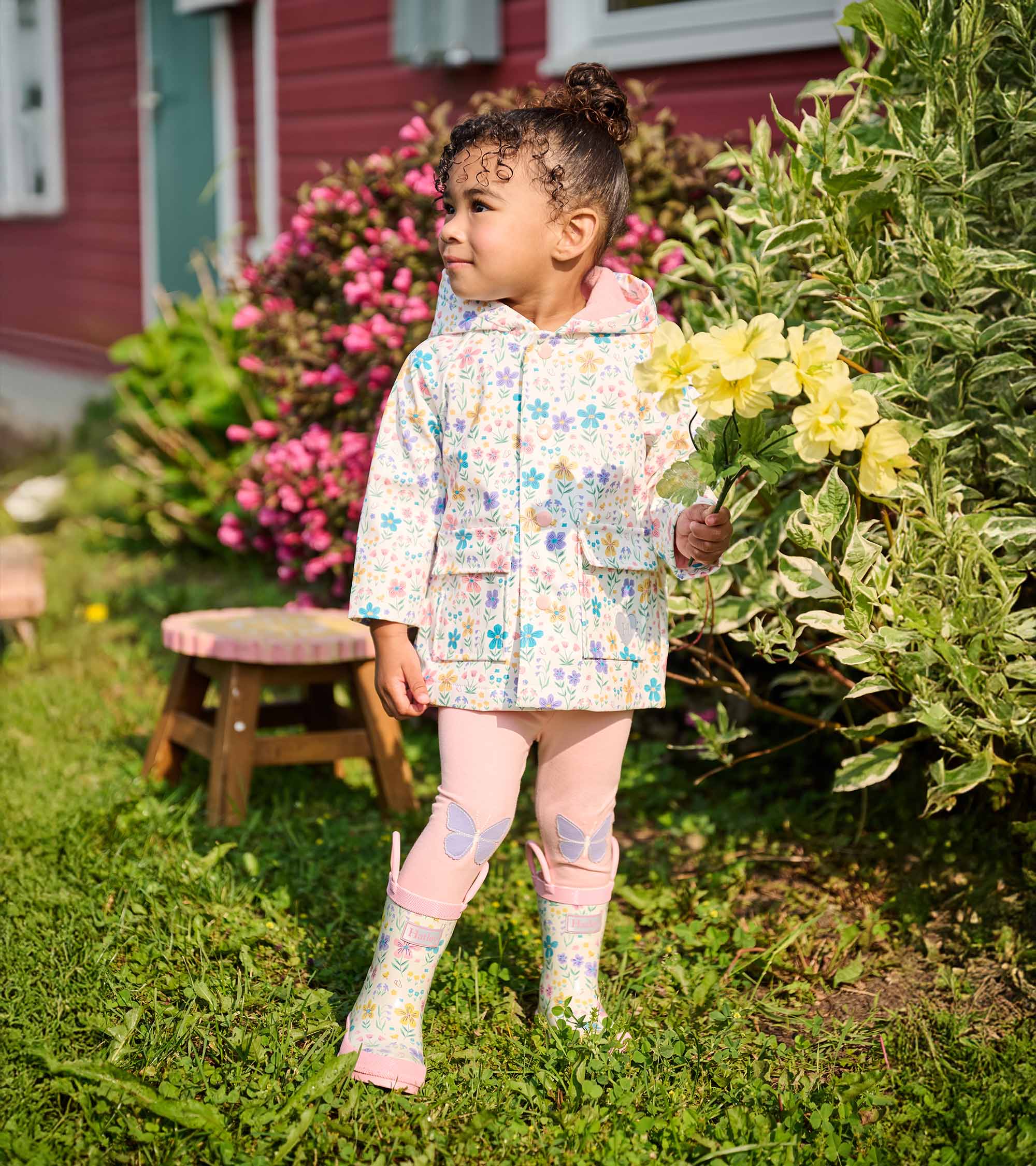 Baby & Toddler Girls Little Garden Chicks Button-Up Rain Jacket - Image 3