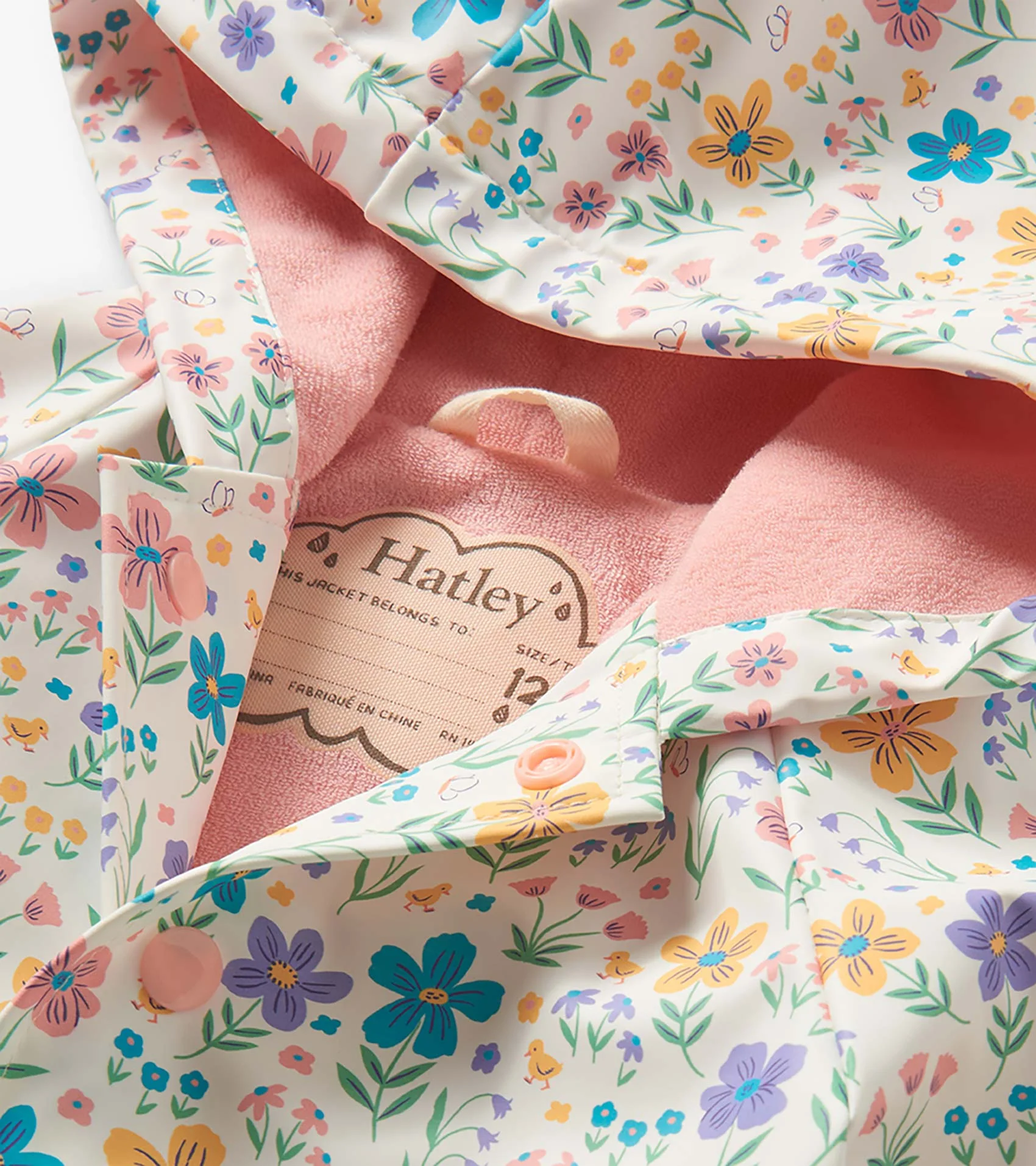 Baby & Toddler Girls Little Garden Chicks Button-Up Rain Jacket - Image 5