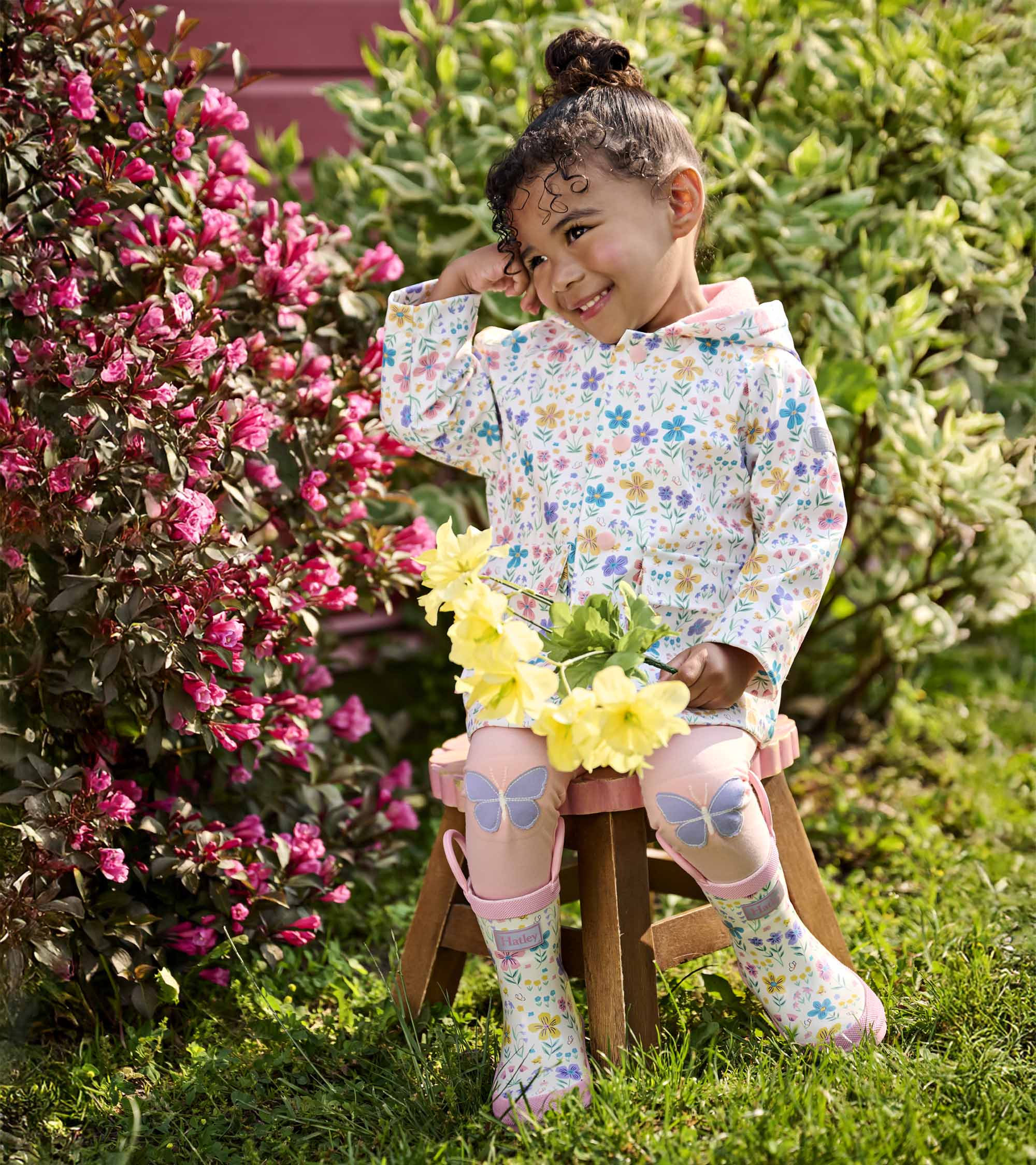 Baby & Toddler Girls Little Garden Chicks Button-Up Rain Jacket - Image 9