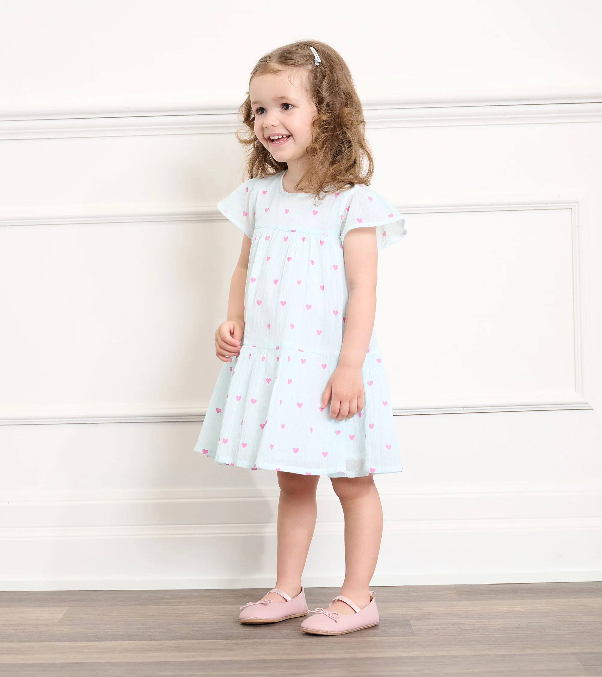 Baby & Toddler Girls Little Hearts Woven Puff Dress - Image 3