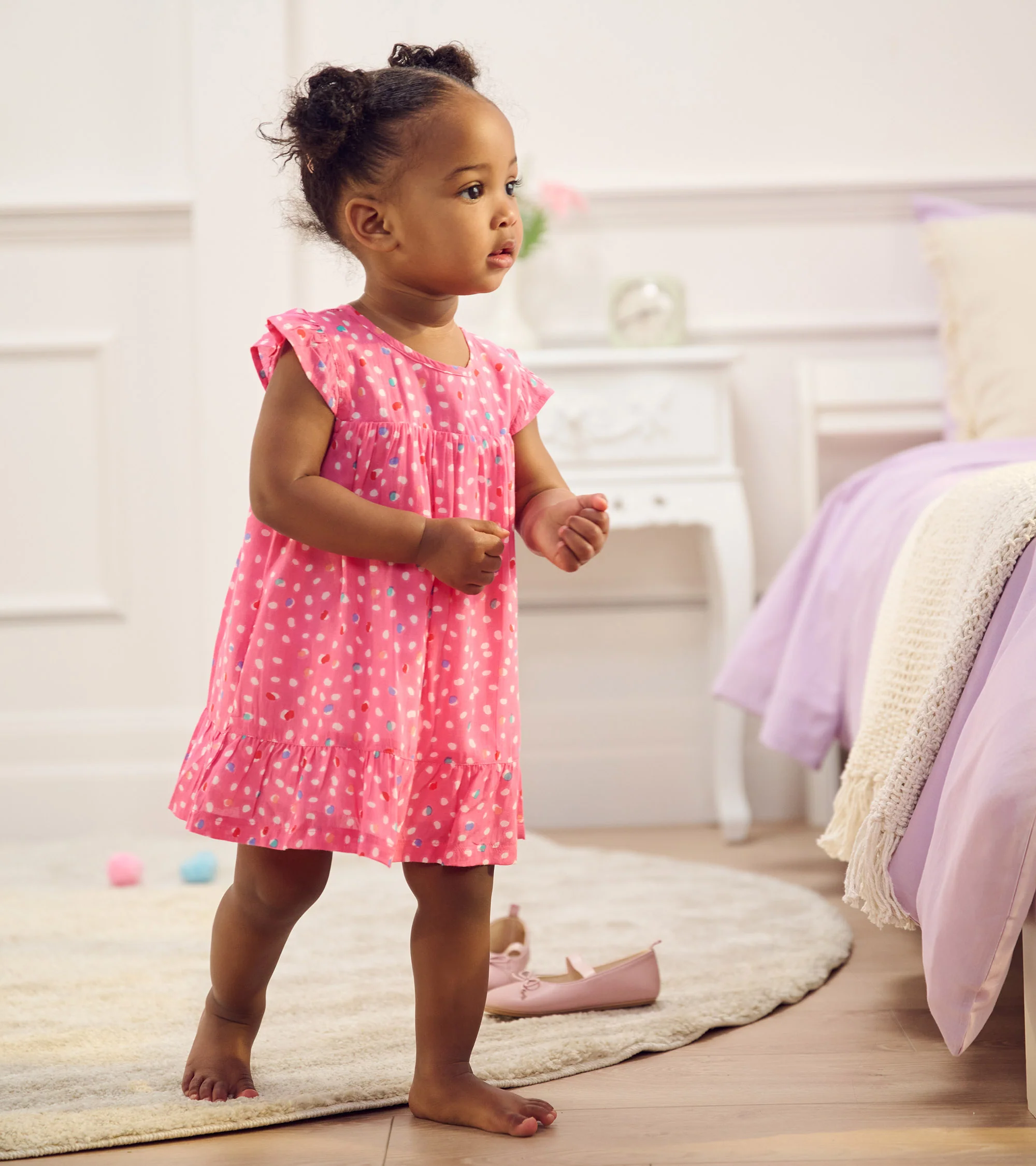 Baby & Toddler Girls Lots of Dots Flounce Dress - Image 4
