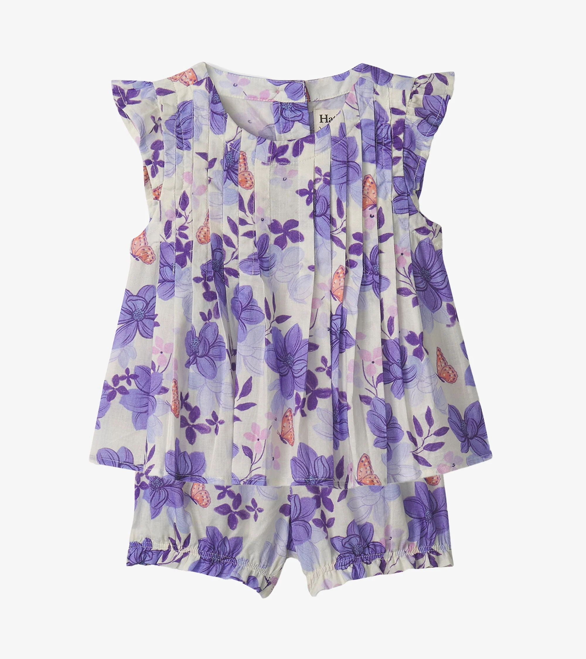 Baby & Toddler Girls Painted Magnolias Pin Tuck Tup & Bloomer Set - Image 2