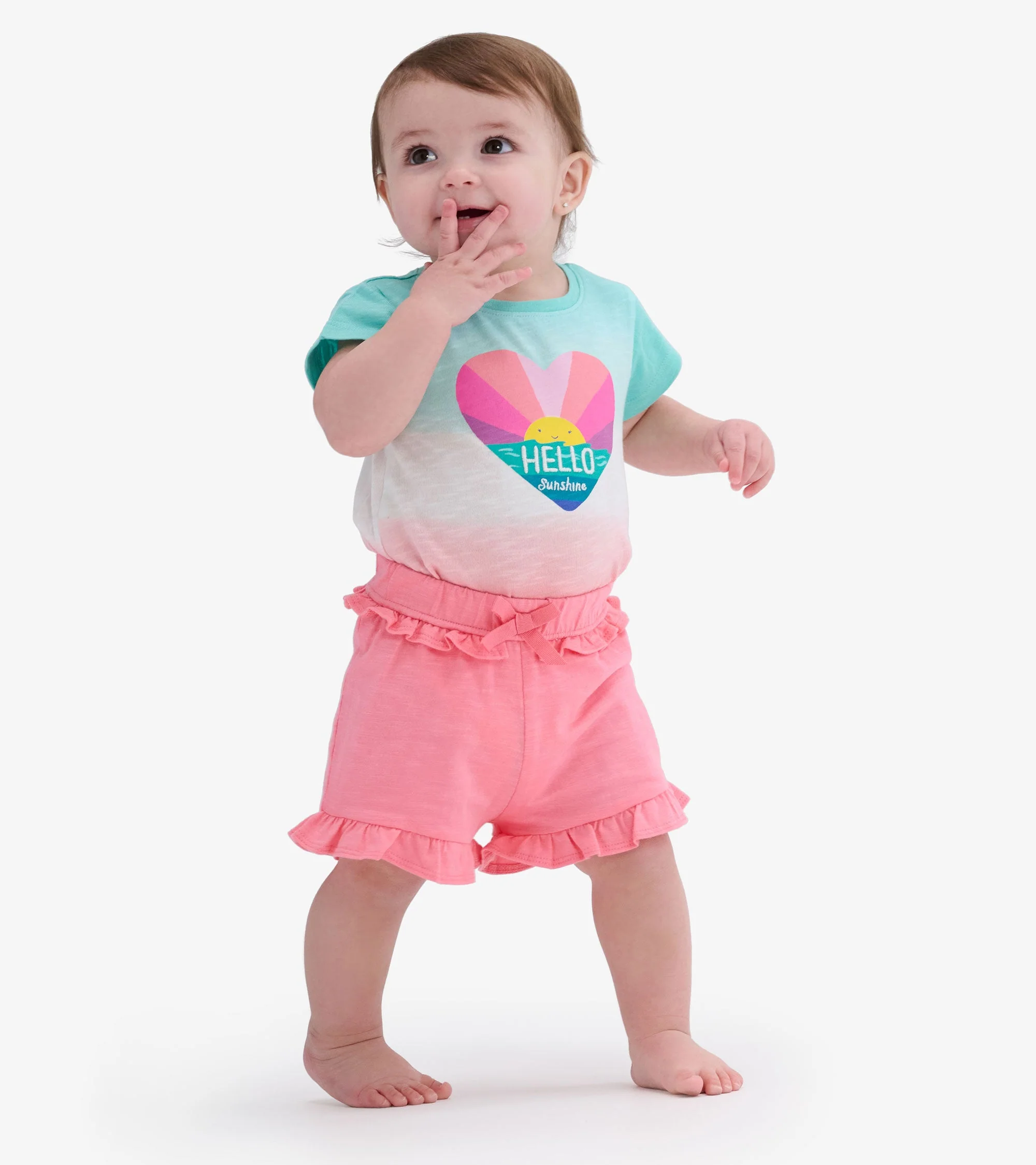 Baby & Toddler Girls Pink Ruffle Shorts - Image 3