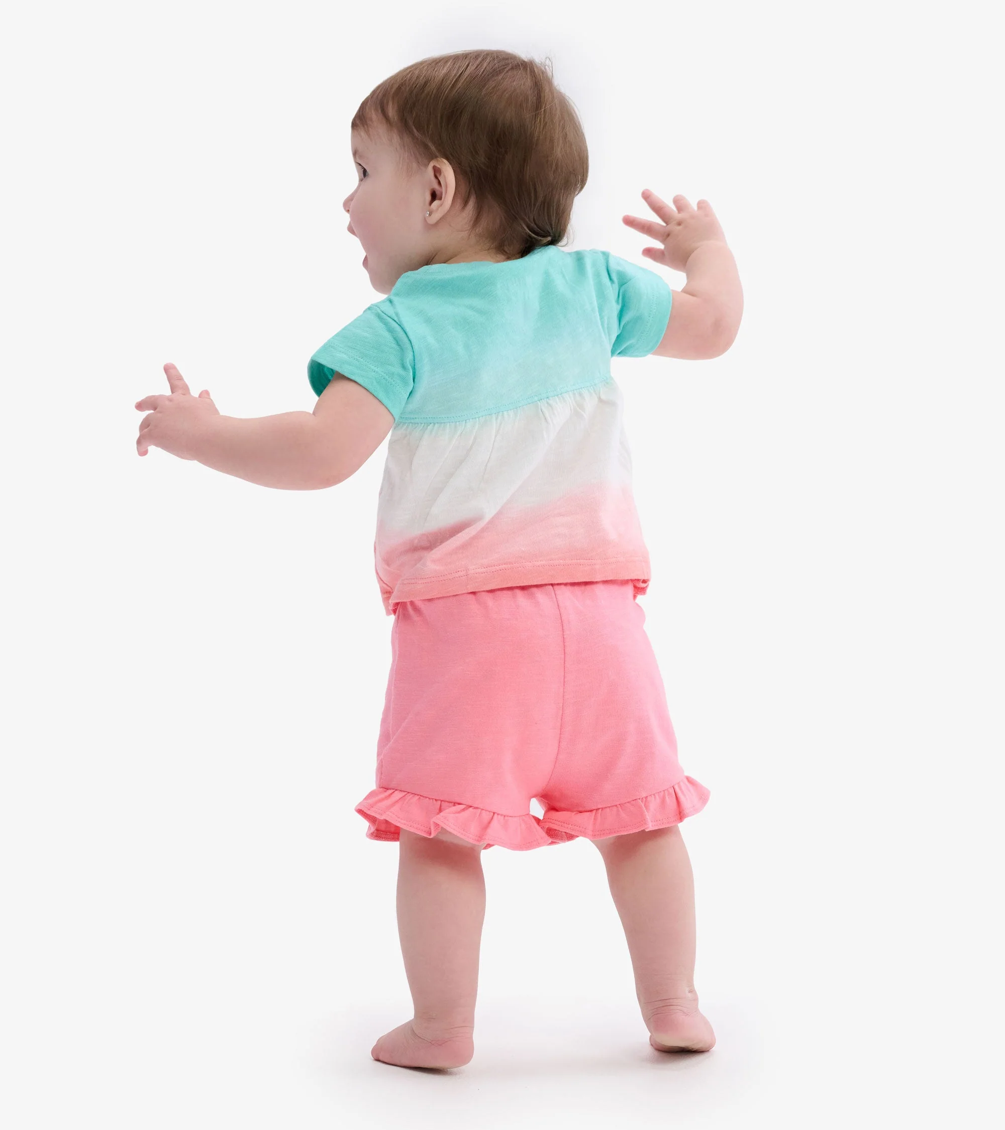 Baby & Toddler Girls Pink Ruffle Shorts - Image 4