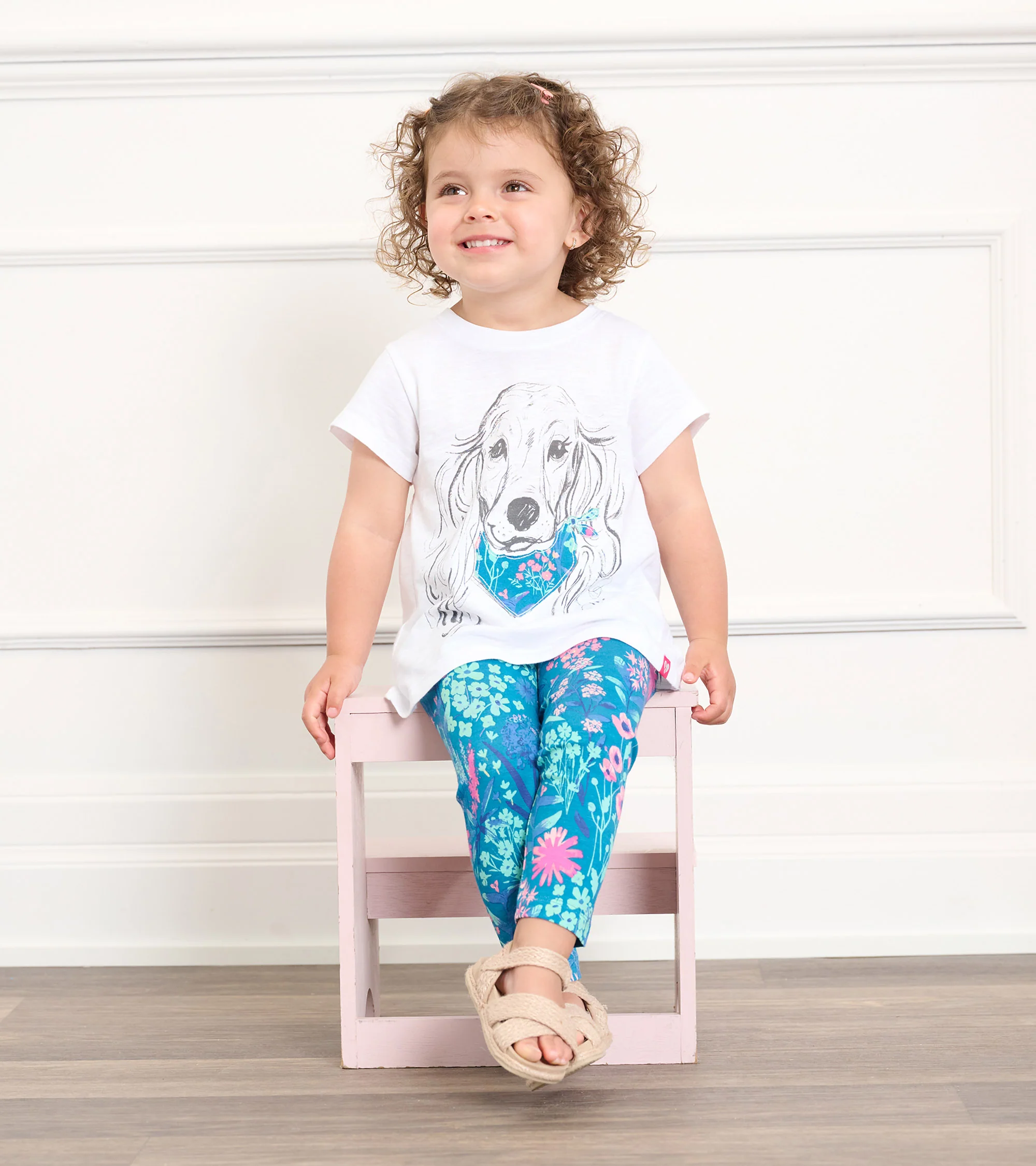 Baby & Toddler Girls Wildflower Puppy Graphic Tee - Image 2