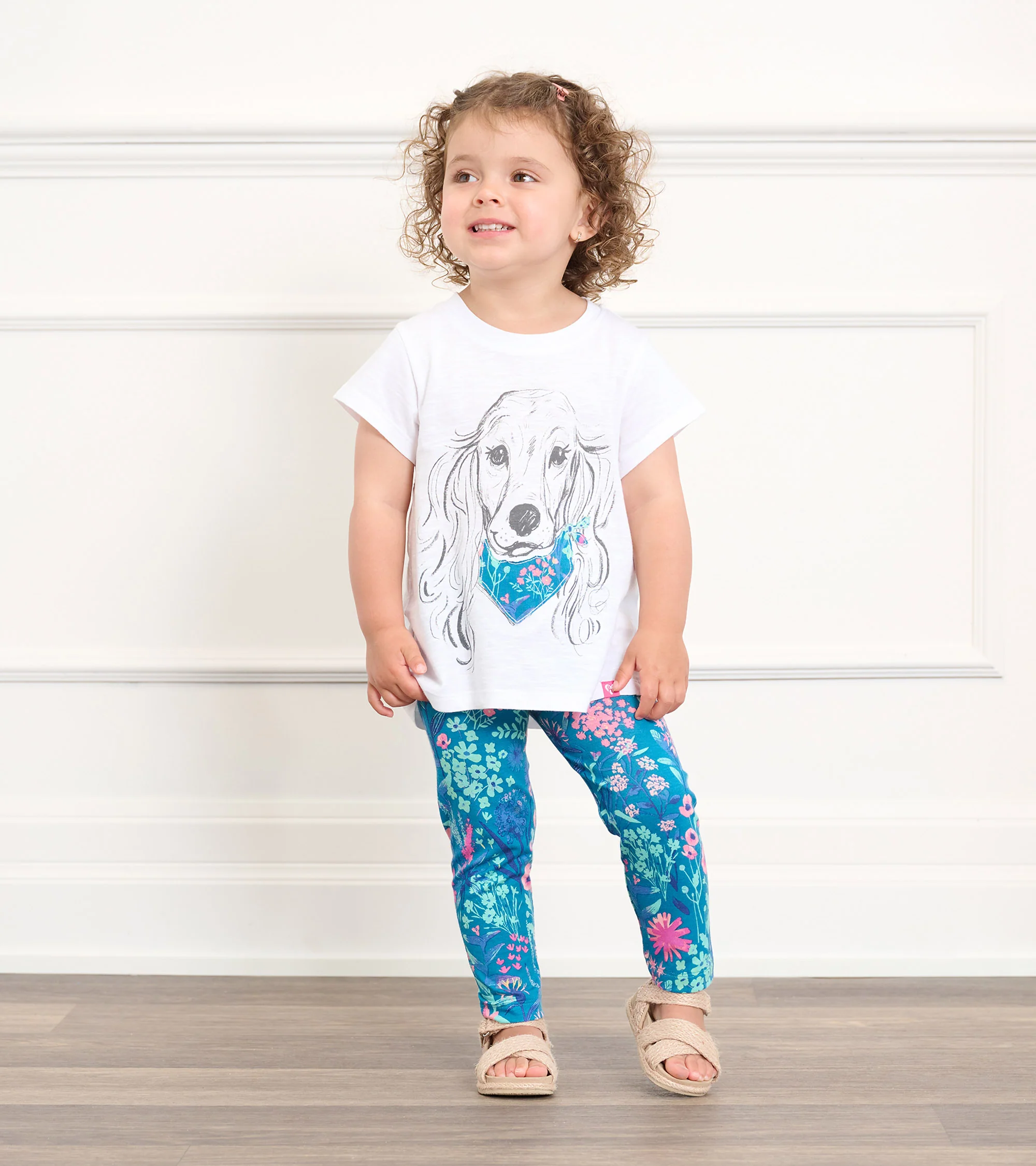 Baby & Toddler Girls Wildflower Puppy Graphic Tee - Image 4