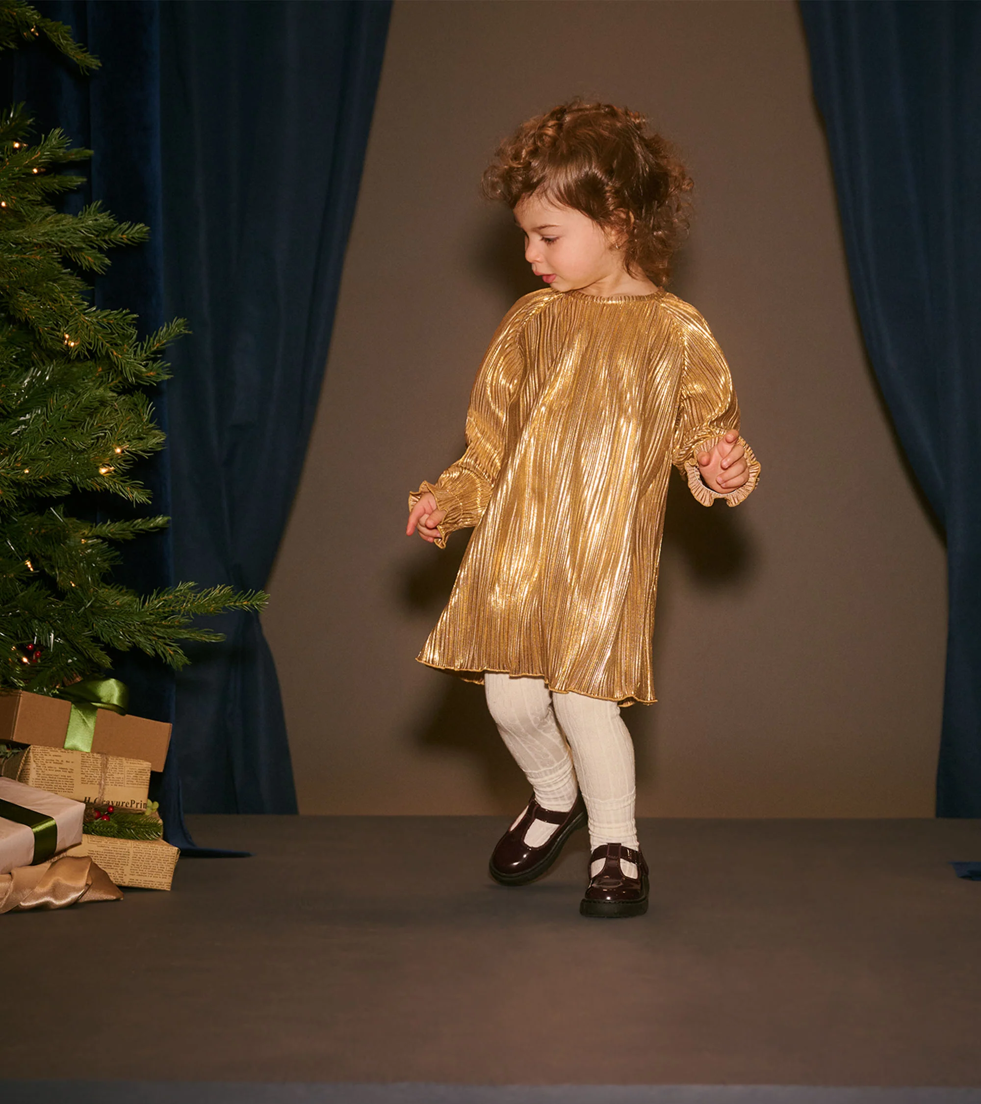 Baby & Toddler Gold Metallic Special Dress - Image 2