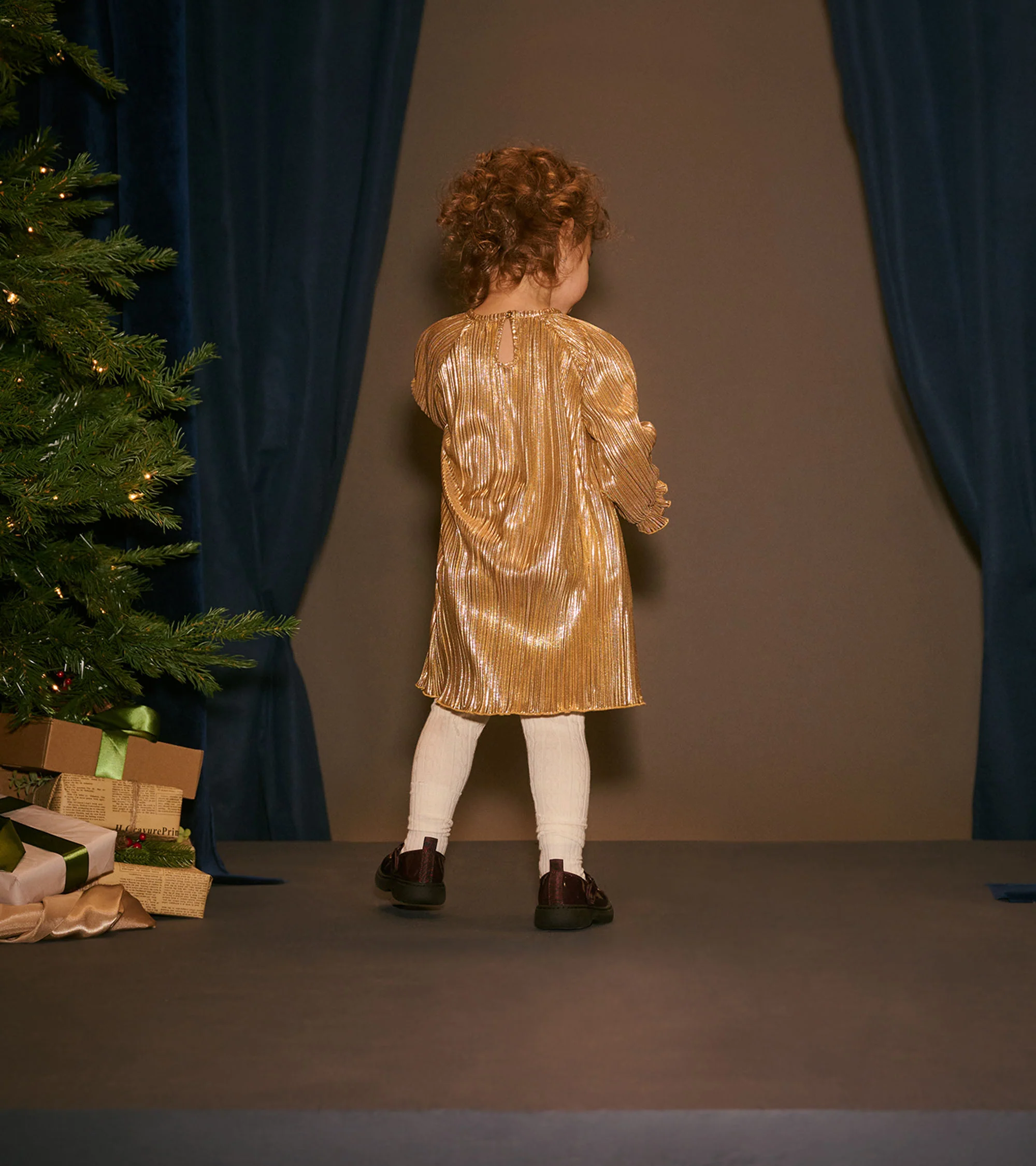 Baby & Toddler Gold Metallic Special Dress - Image 4