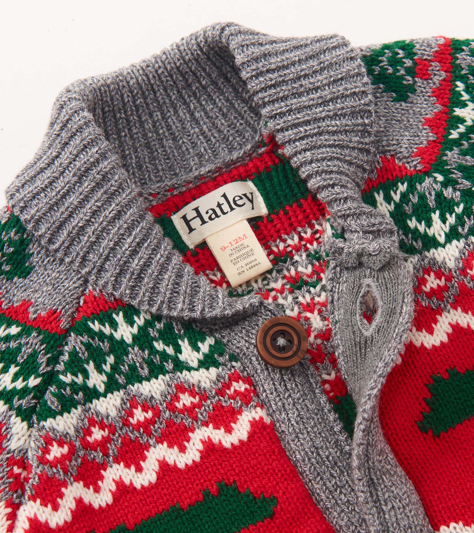 Baby & Toddler Knit Bear Shawl Collar Cardigan - Image 3