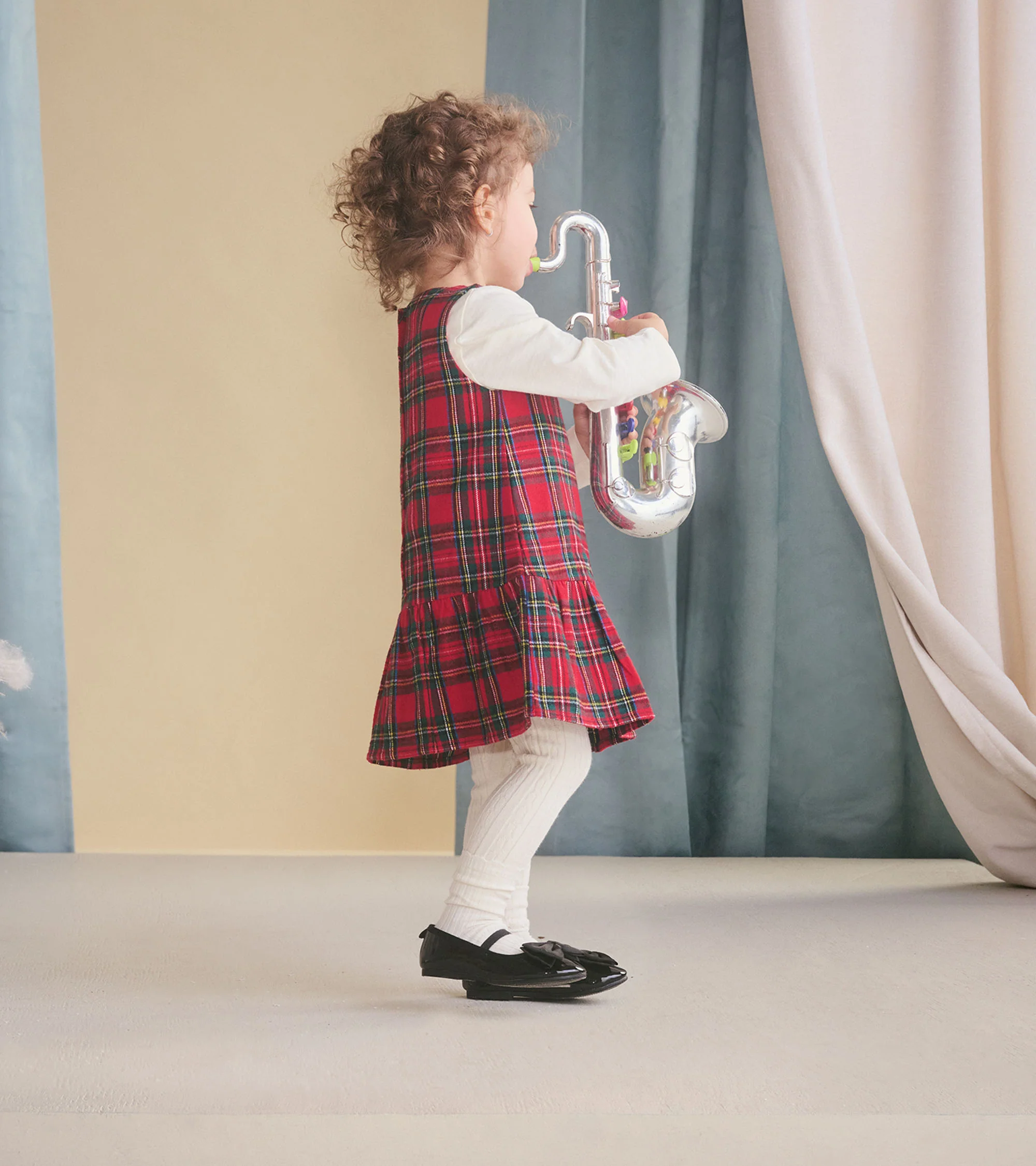Baby & Toddler Red Plaid Pinafore Dress - Image 6