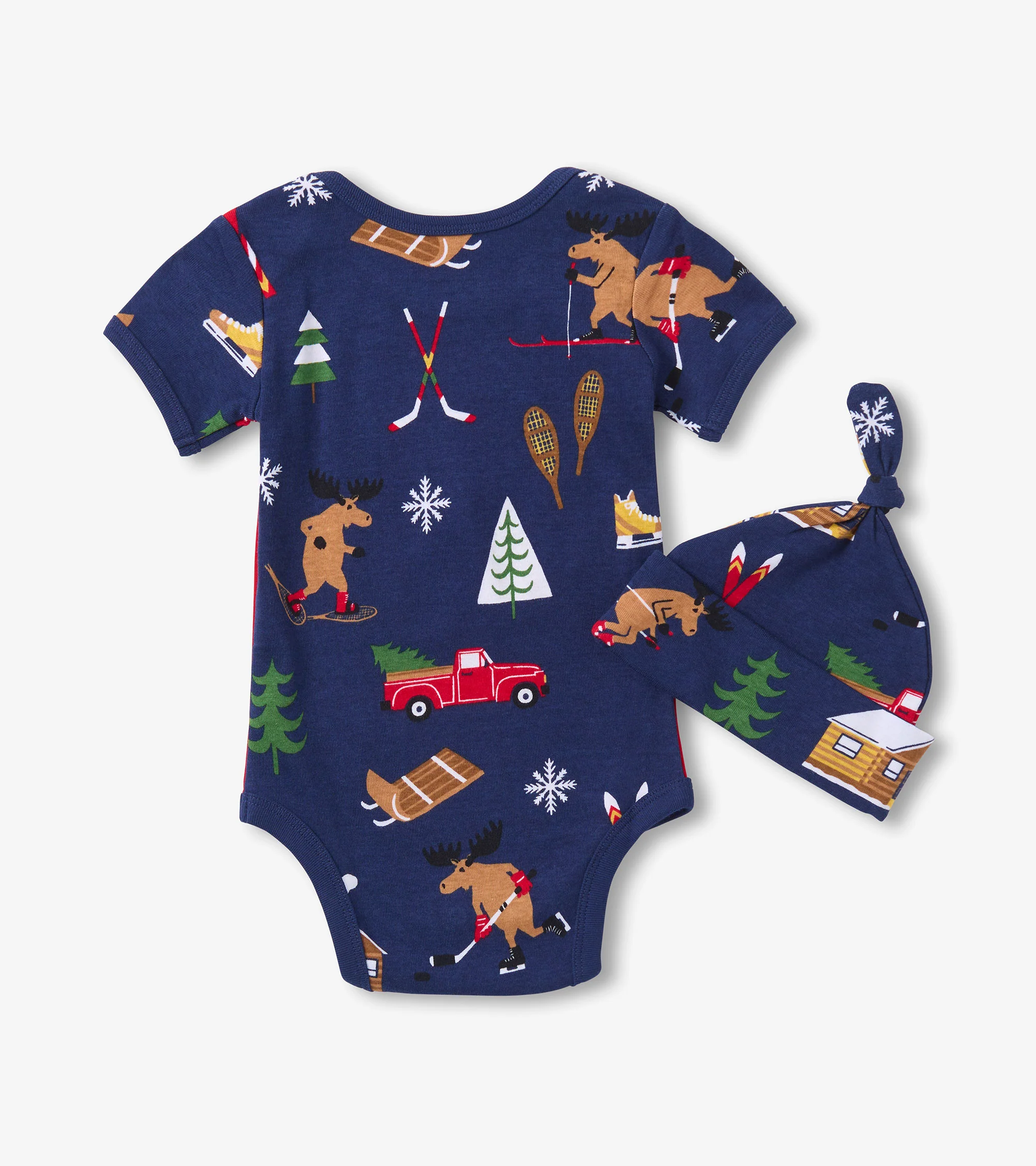 Baby Winter Cabin Bodysuit With Hat - Image 2