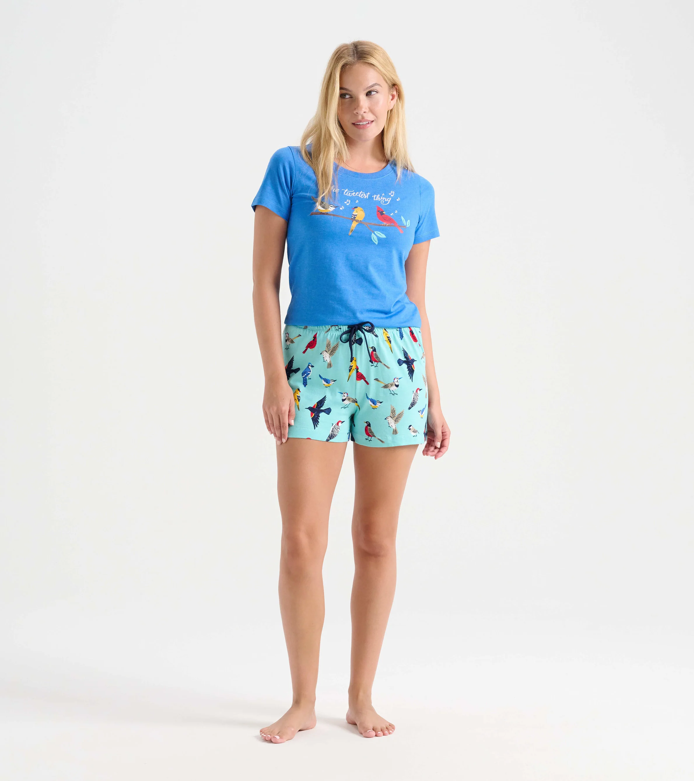Backyard Birds Women's Cotton Sleep Shorts - Image 3