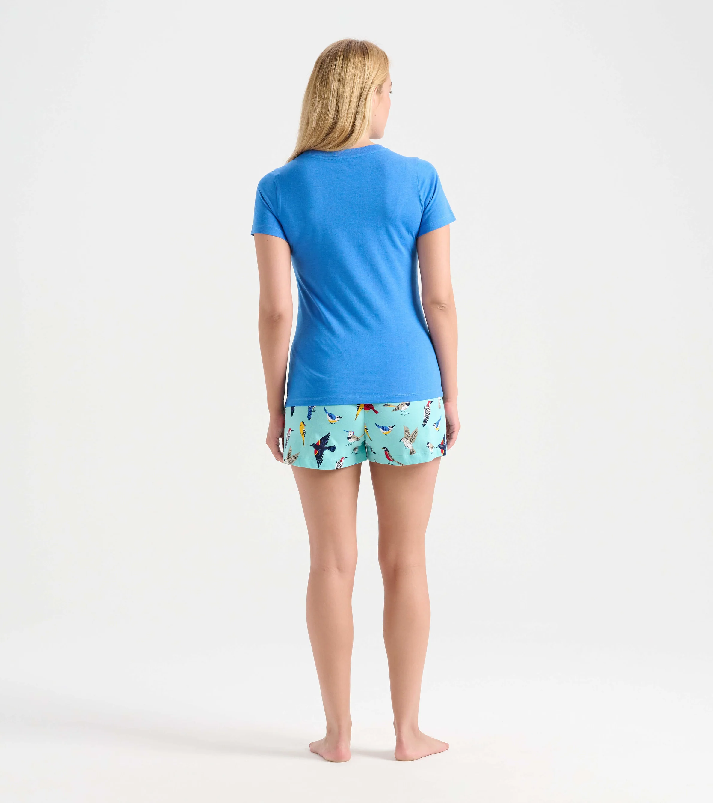 Backyard Birds Women's Cotton Sleep Shorts - Image 4