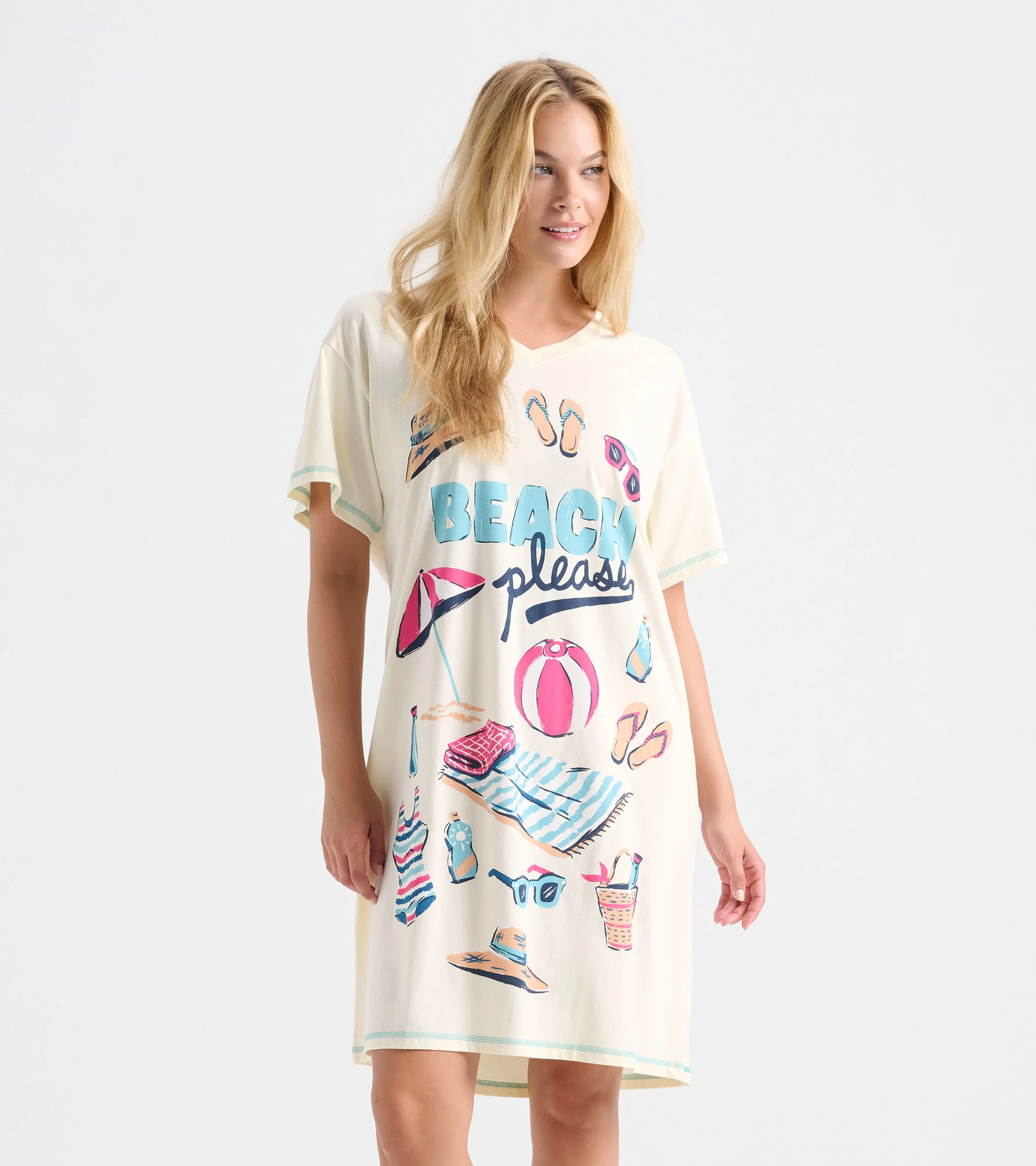 Beach Please Women's Cotton Sleepshirt