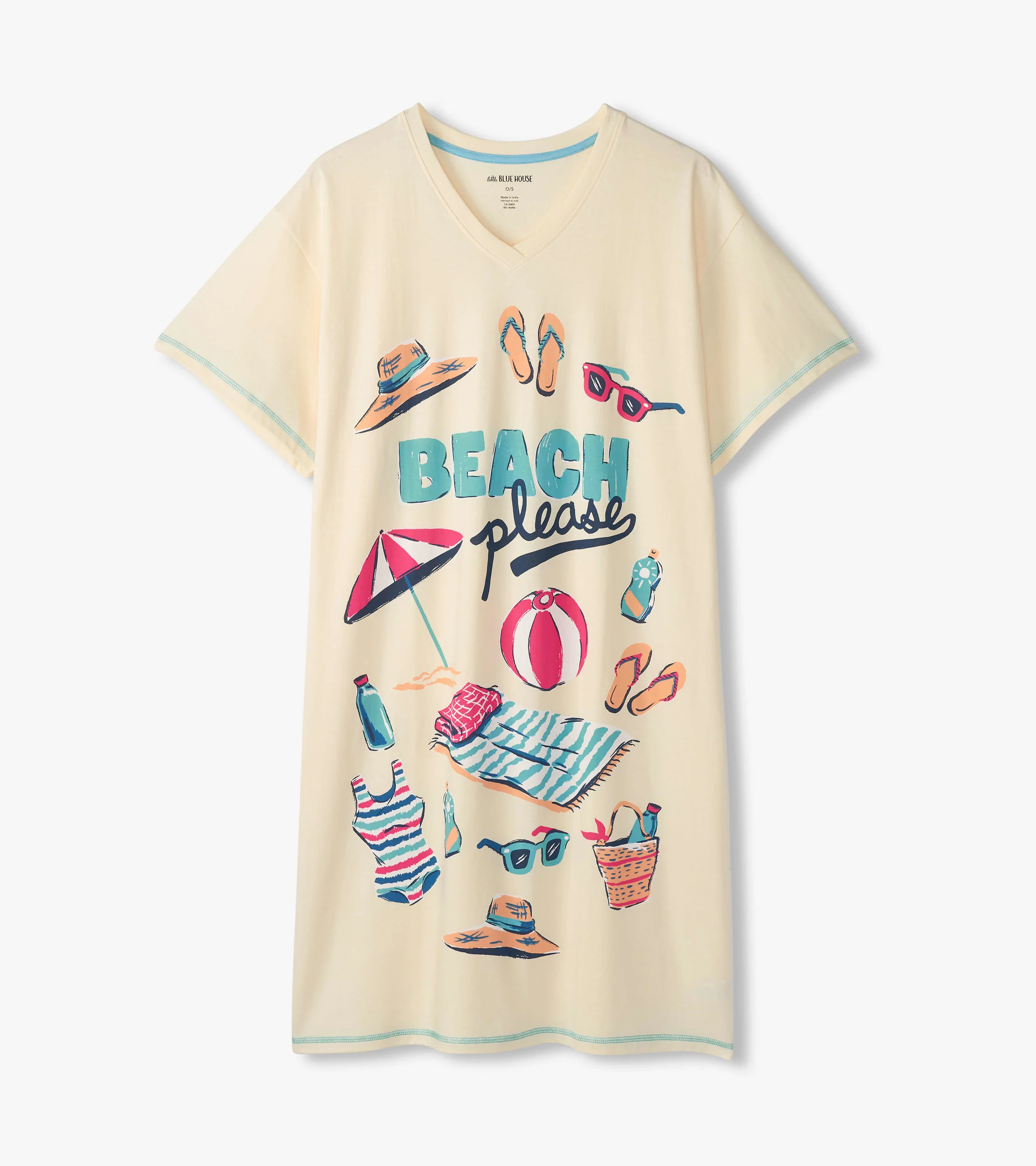 Beach Please Women's Cotton Sleepshirt - Image 2