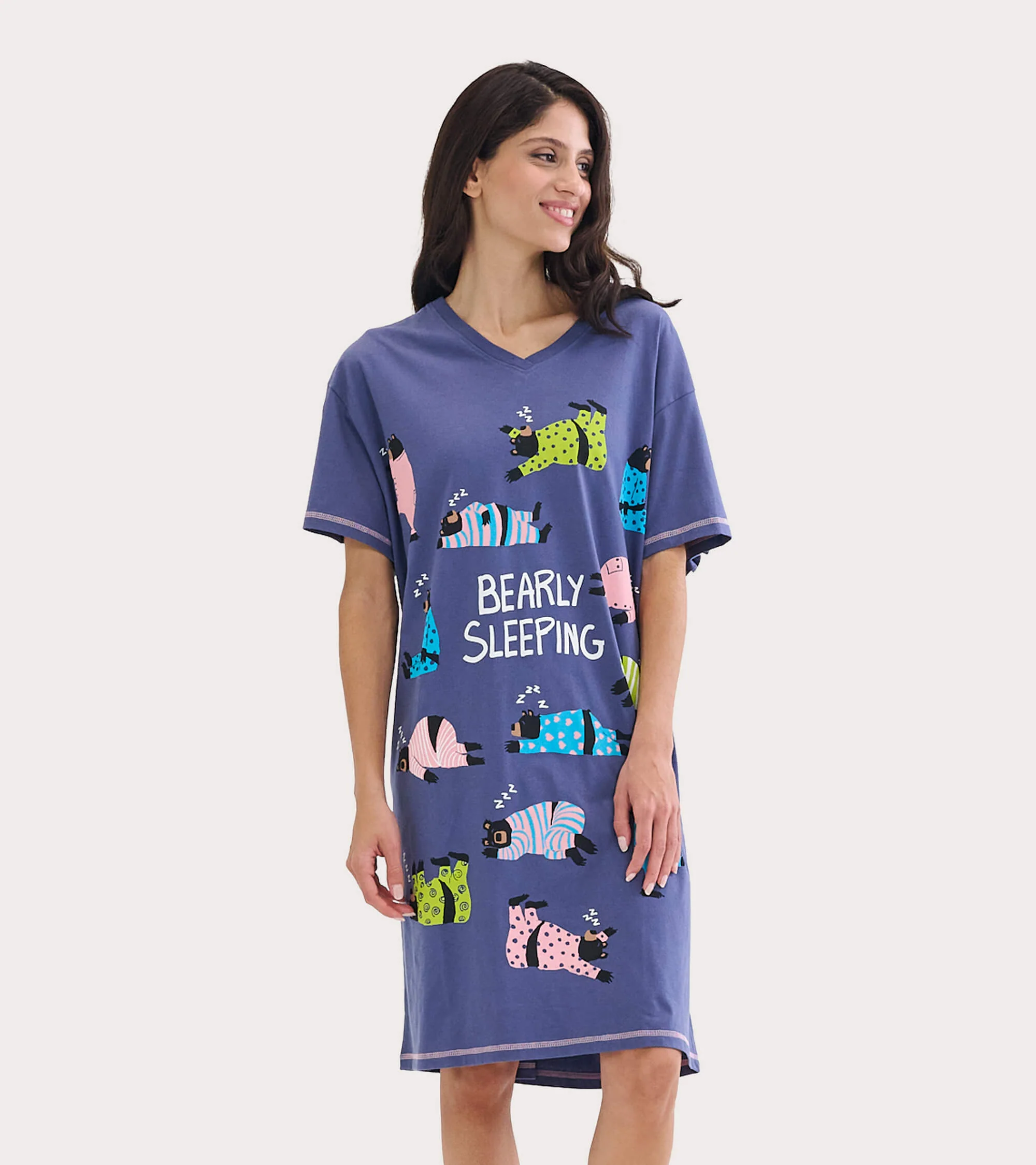 Bearly Sleeping Women's Cotton Sleepshirt