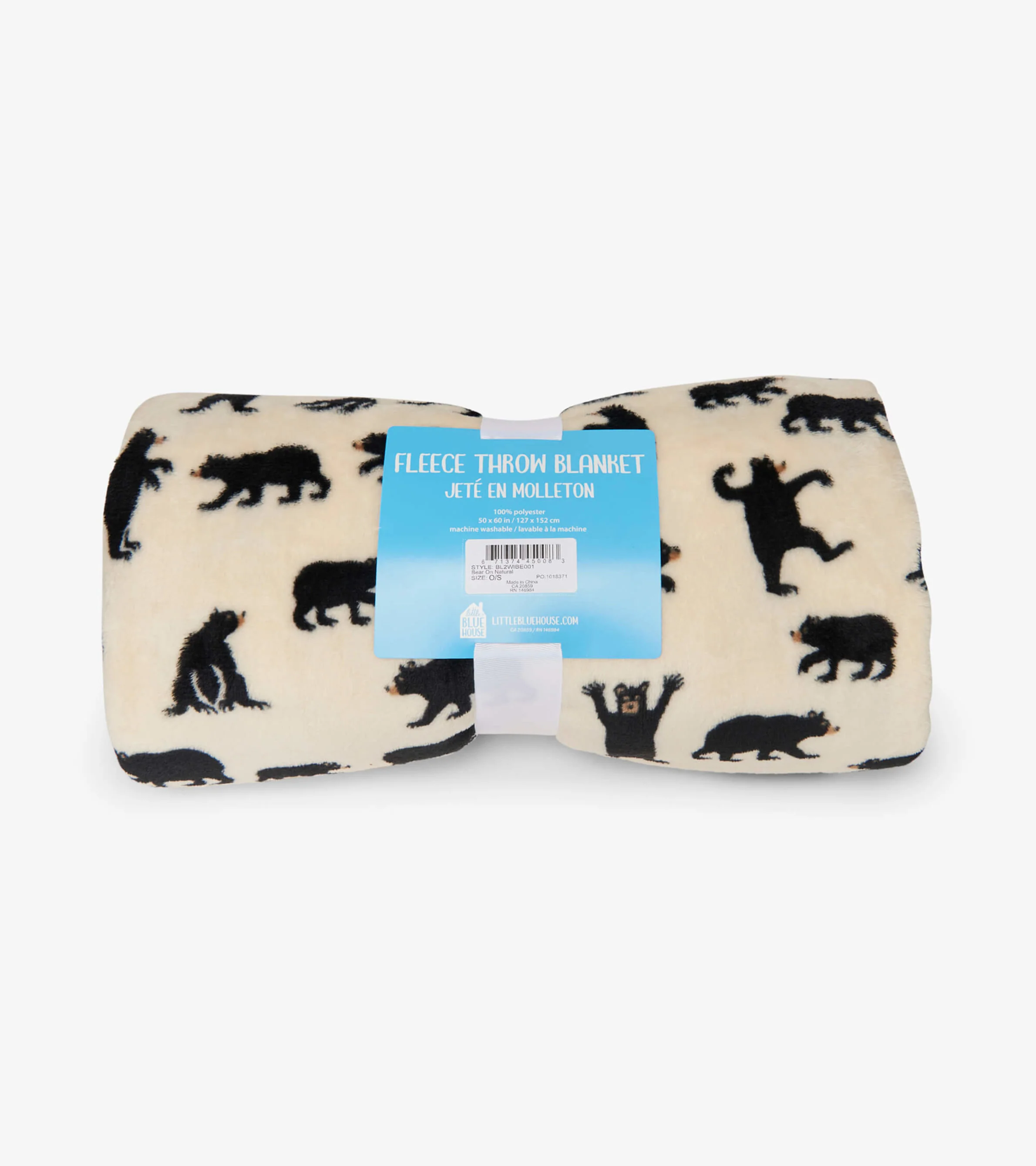 Black Bears Fleece Blanket - Image 2