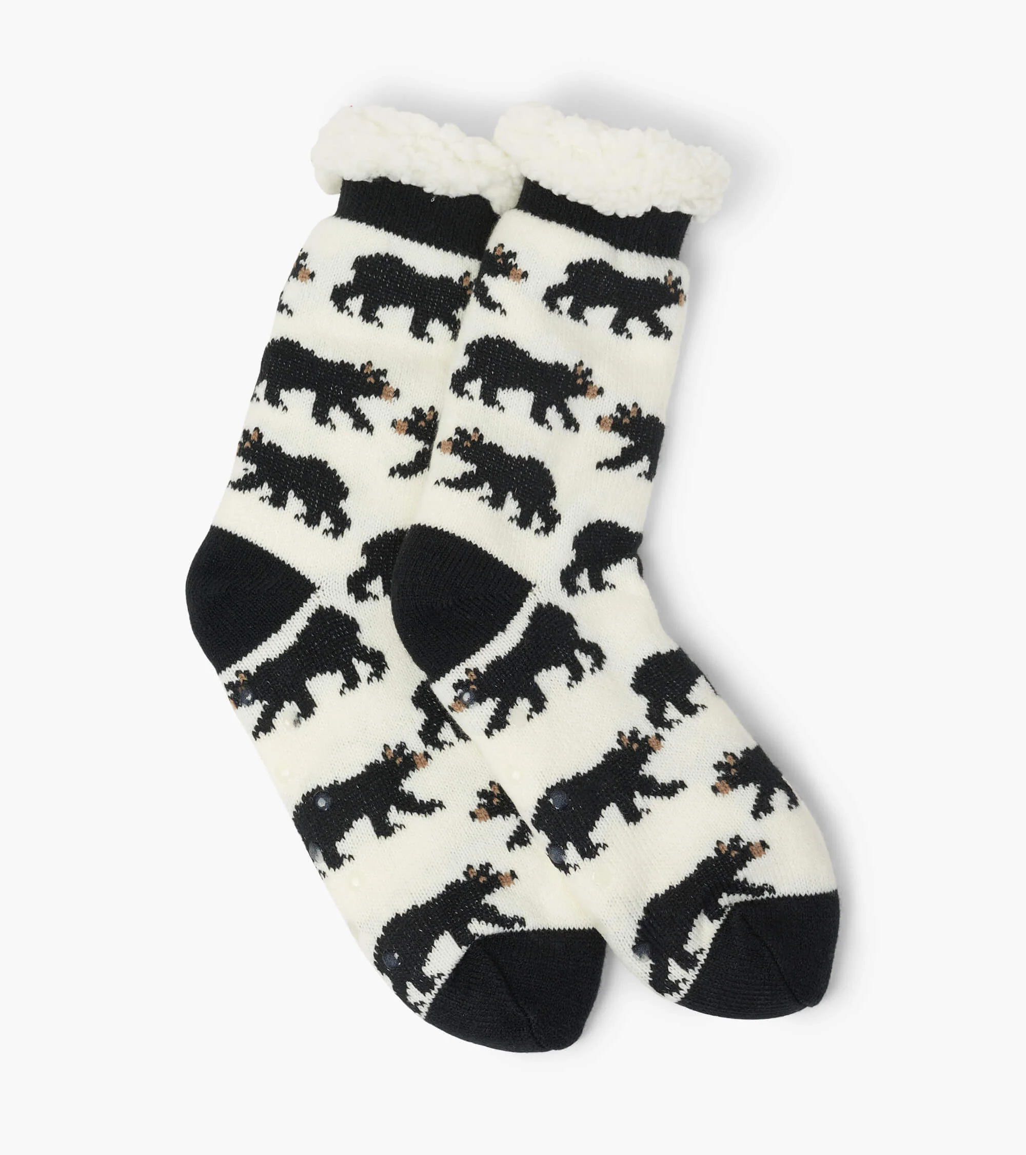 Black Bears Women's Sherpa Lined Cabin Sock - Image 2