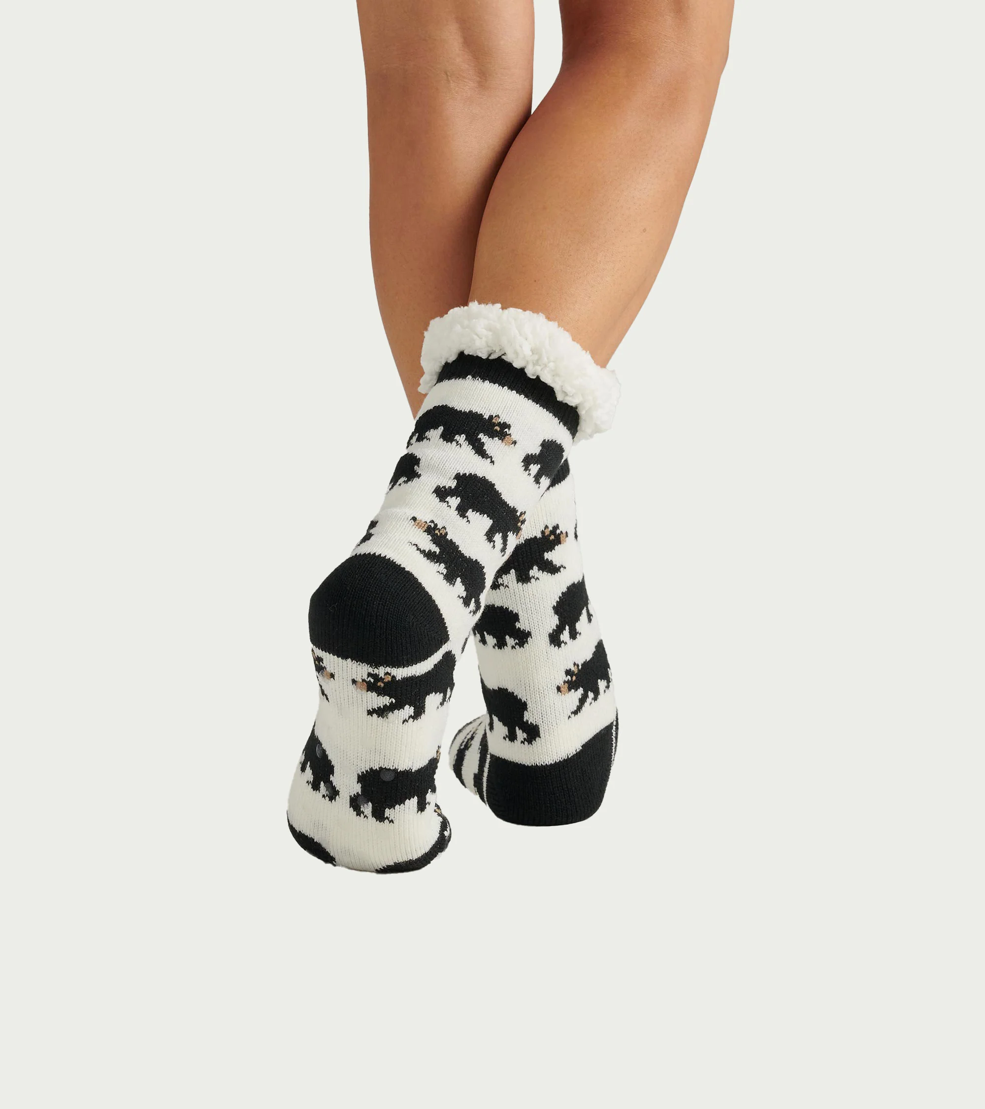 Black Bears Women's Sherpa Lined Cabin Sock - Image 3