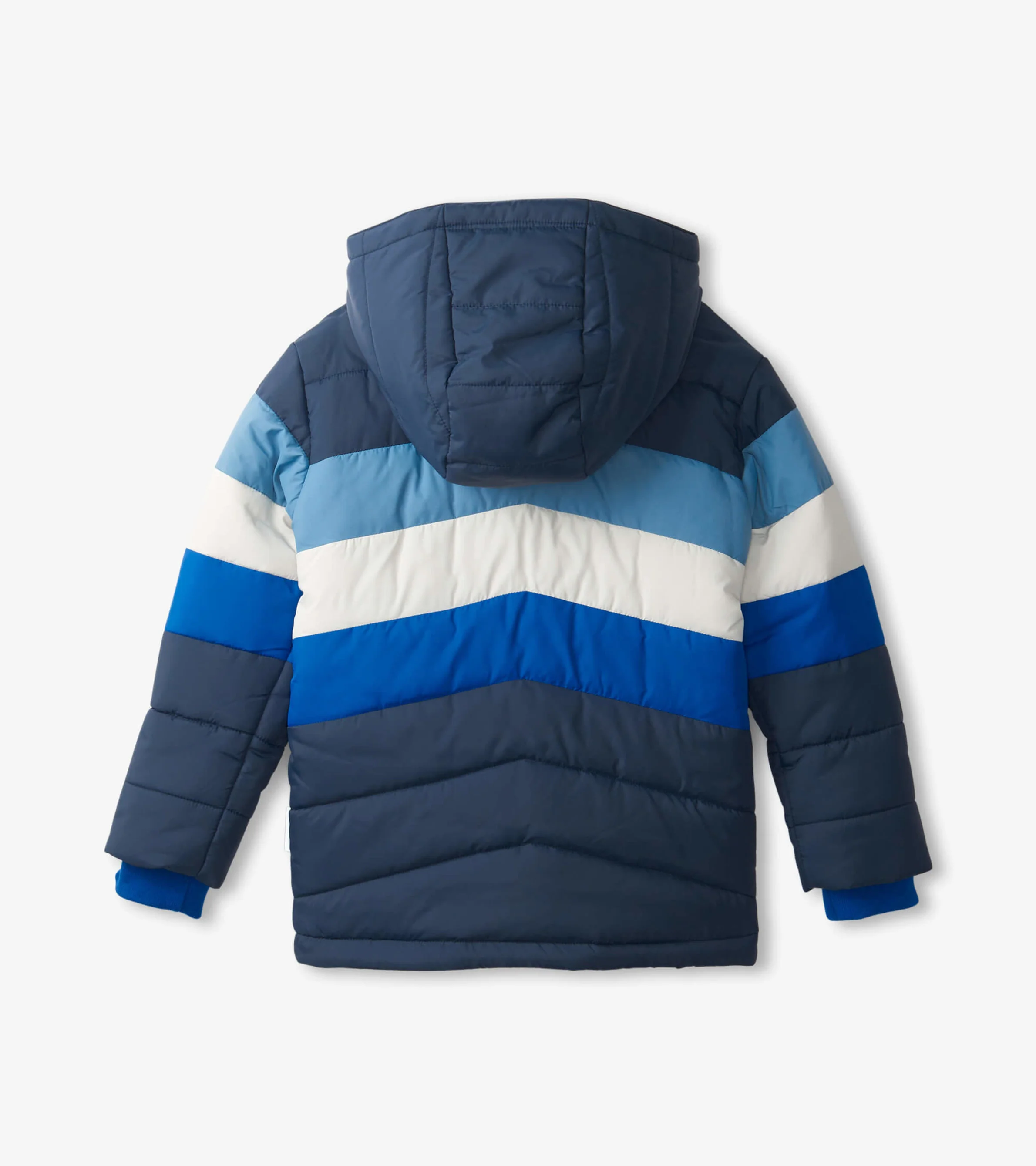 Black & Blue Kids Puffer Jacket - Image 3