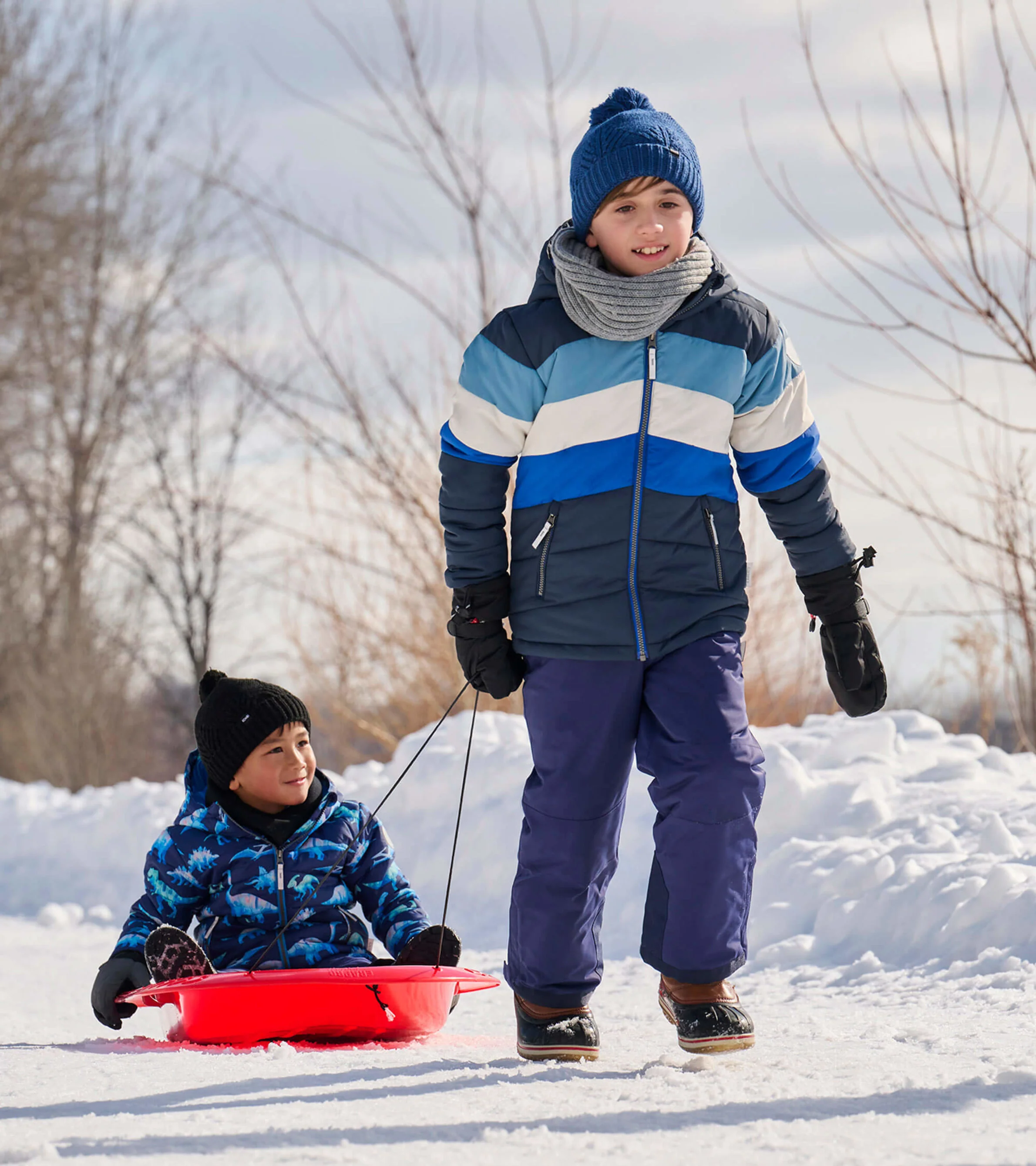 Black & Blue Kids Puffer Jacket - Image 5