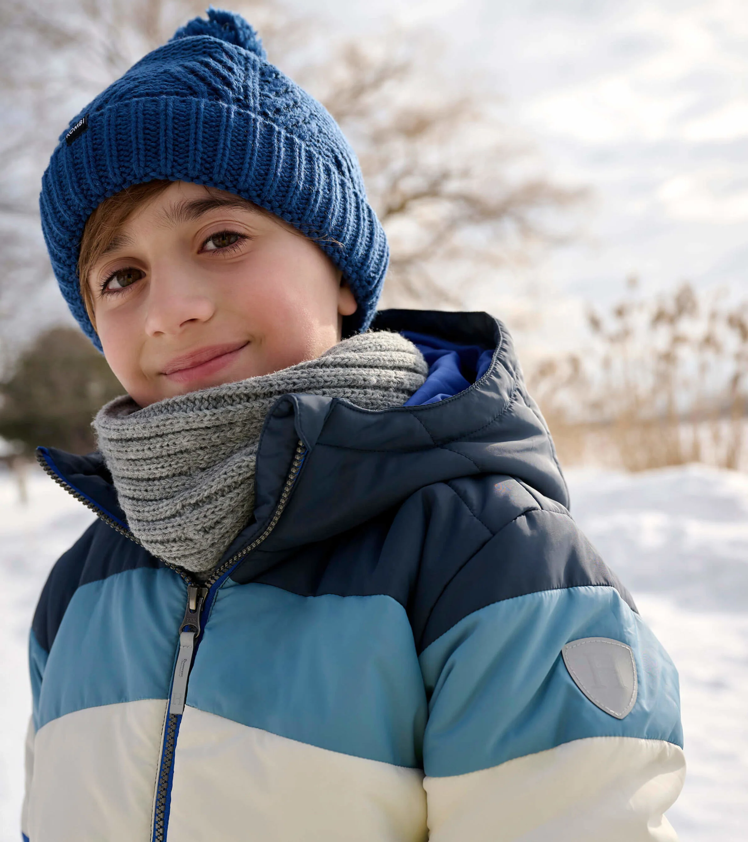 Black & Blue Kids Puffer Jacket - Image 6